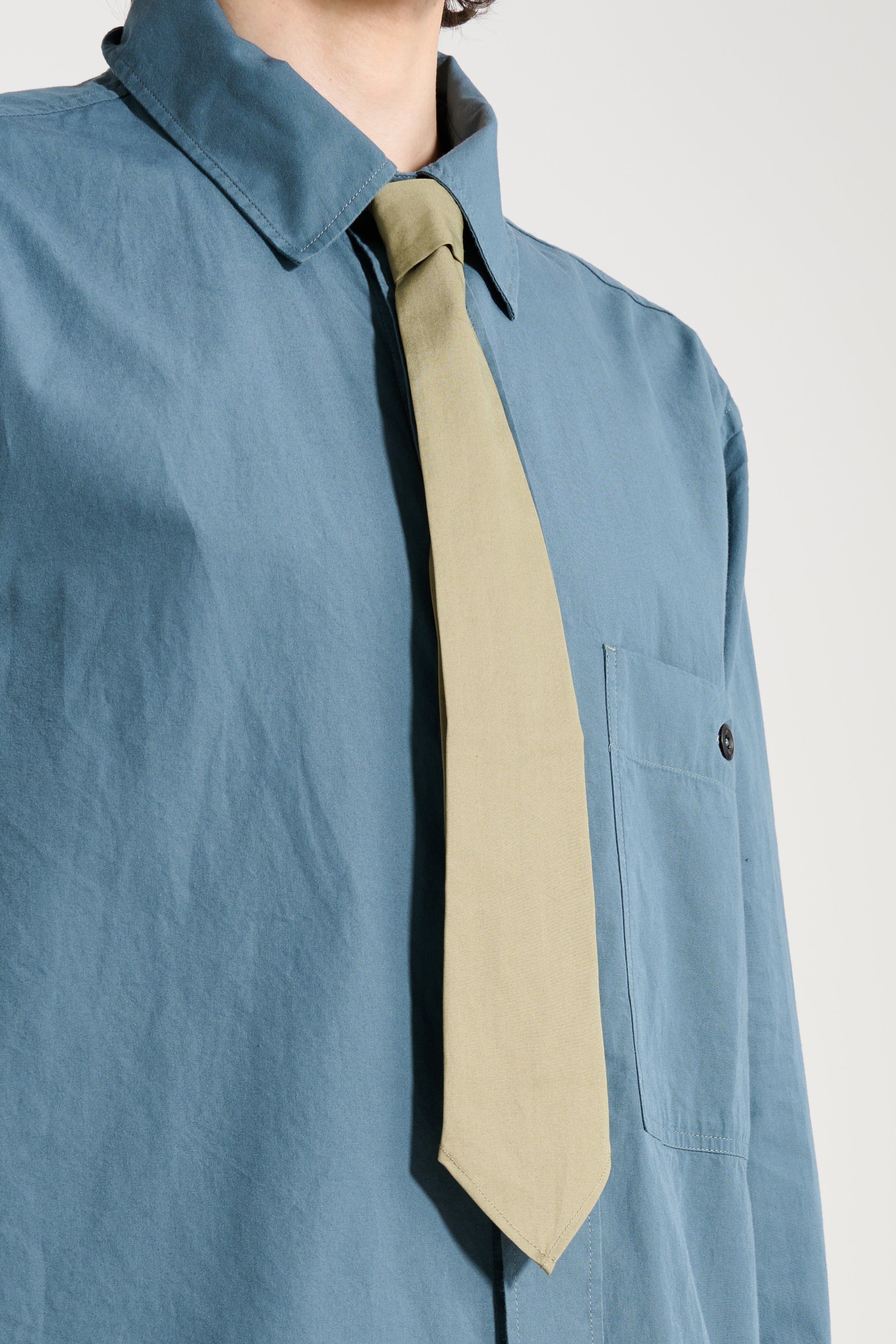 Margaret Howell MHL Tie Compact Cotton Poplin Sage