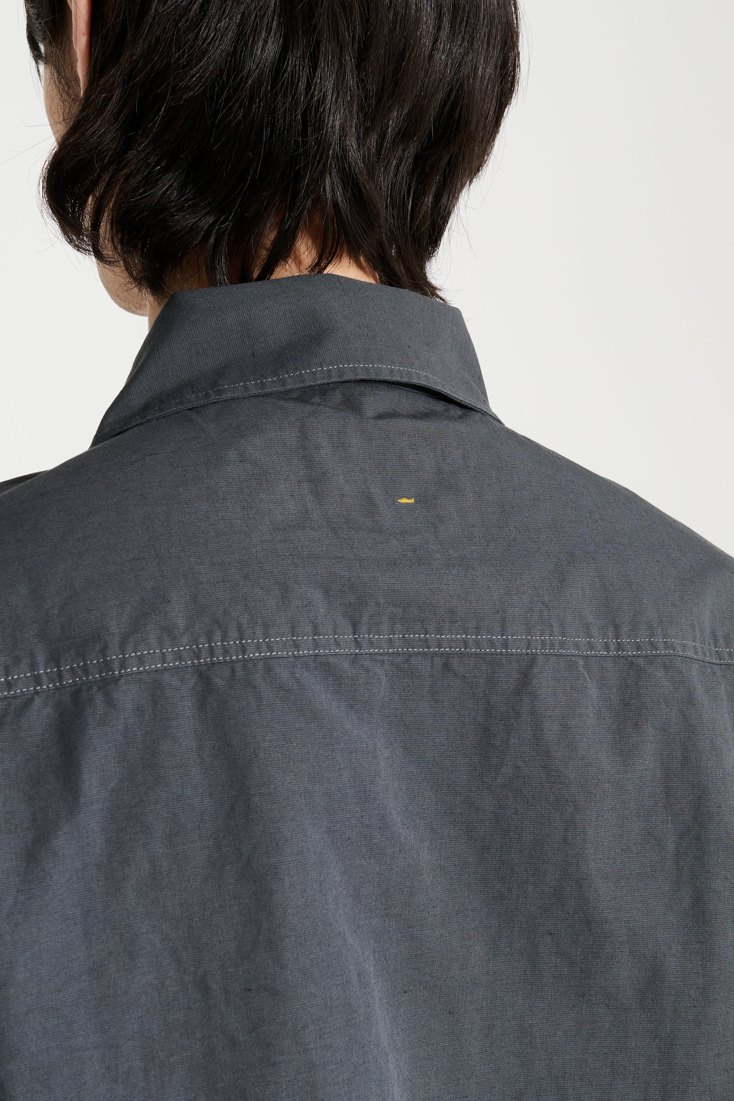 Margaret Howell MHL Storm Flap Shirt Dry Cotton Linen Carbon