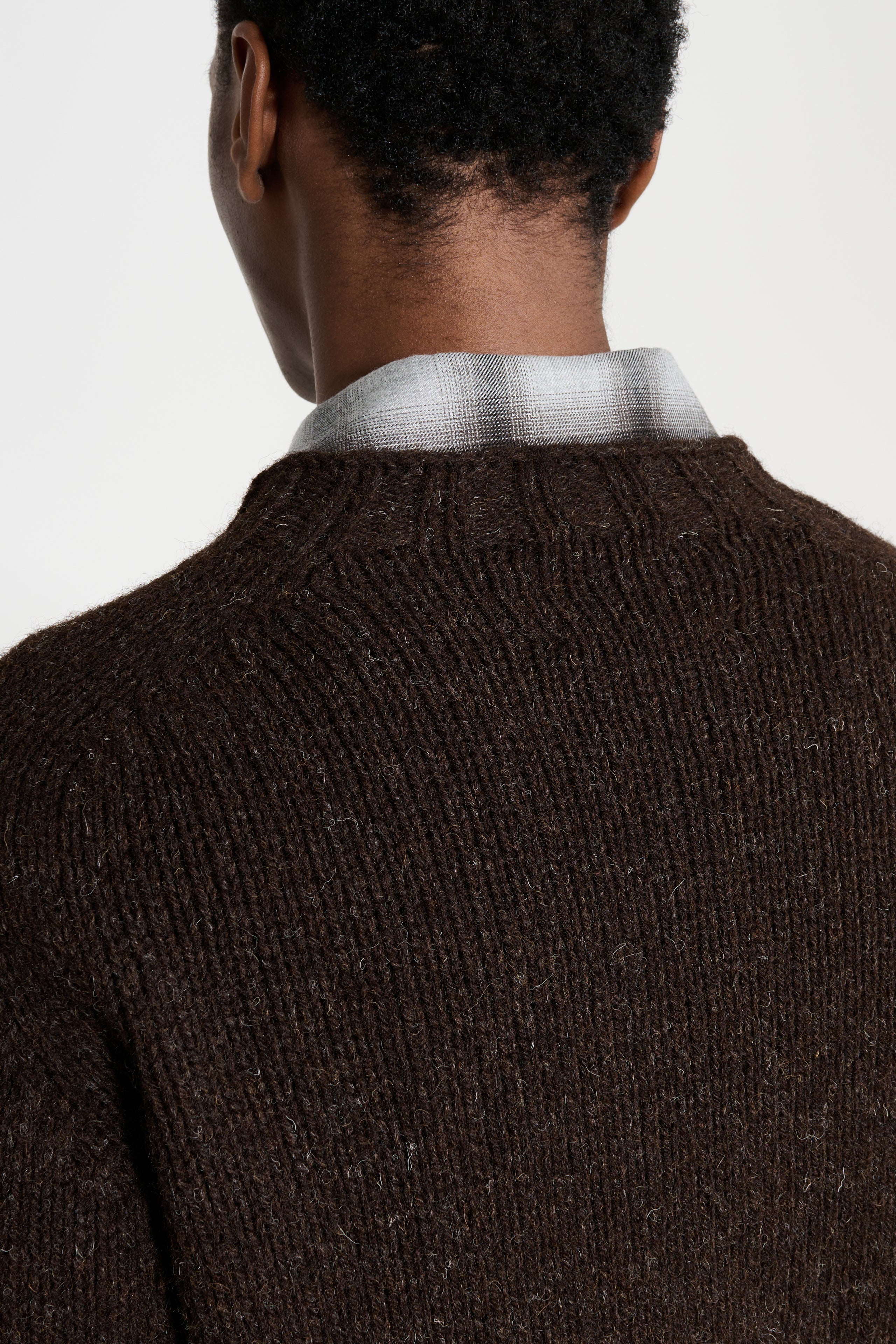 Margaret Howell MHL Chunky Seamless Crew Neck Dark Brown