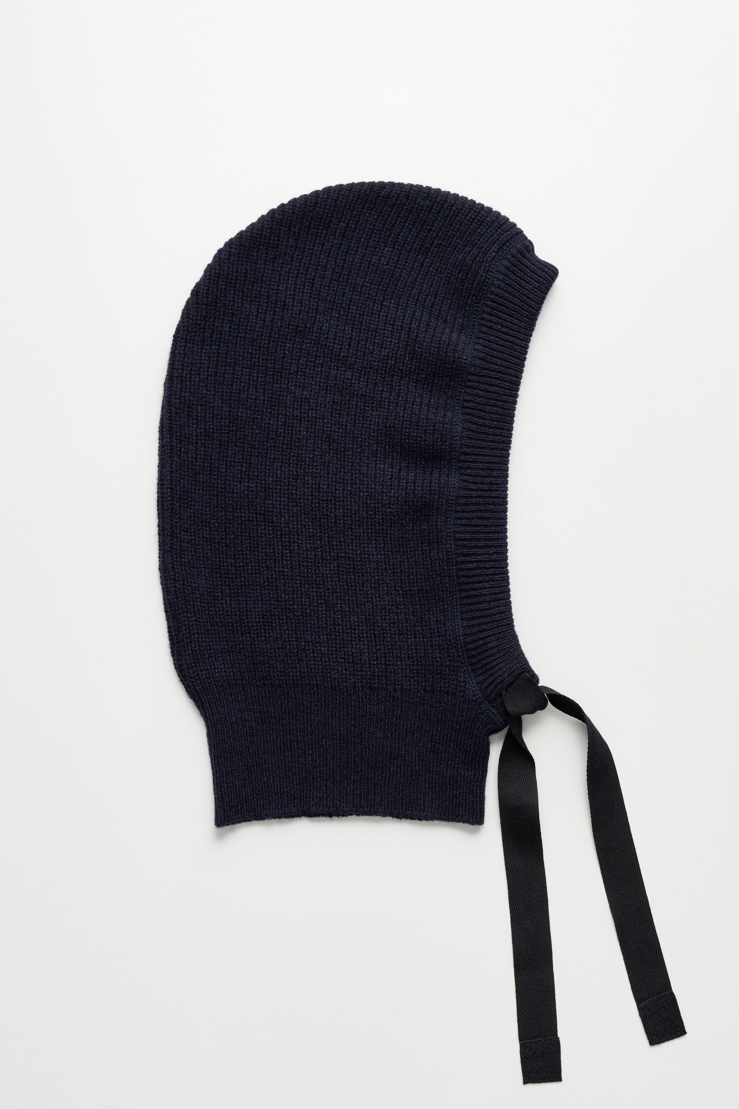 Margaret Howell MHL Knitted Hood Lambswool Dark Navy
