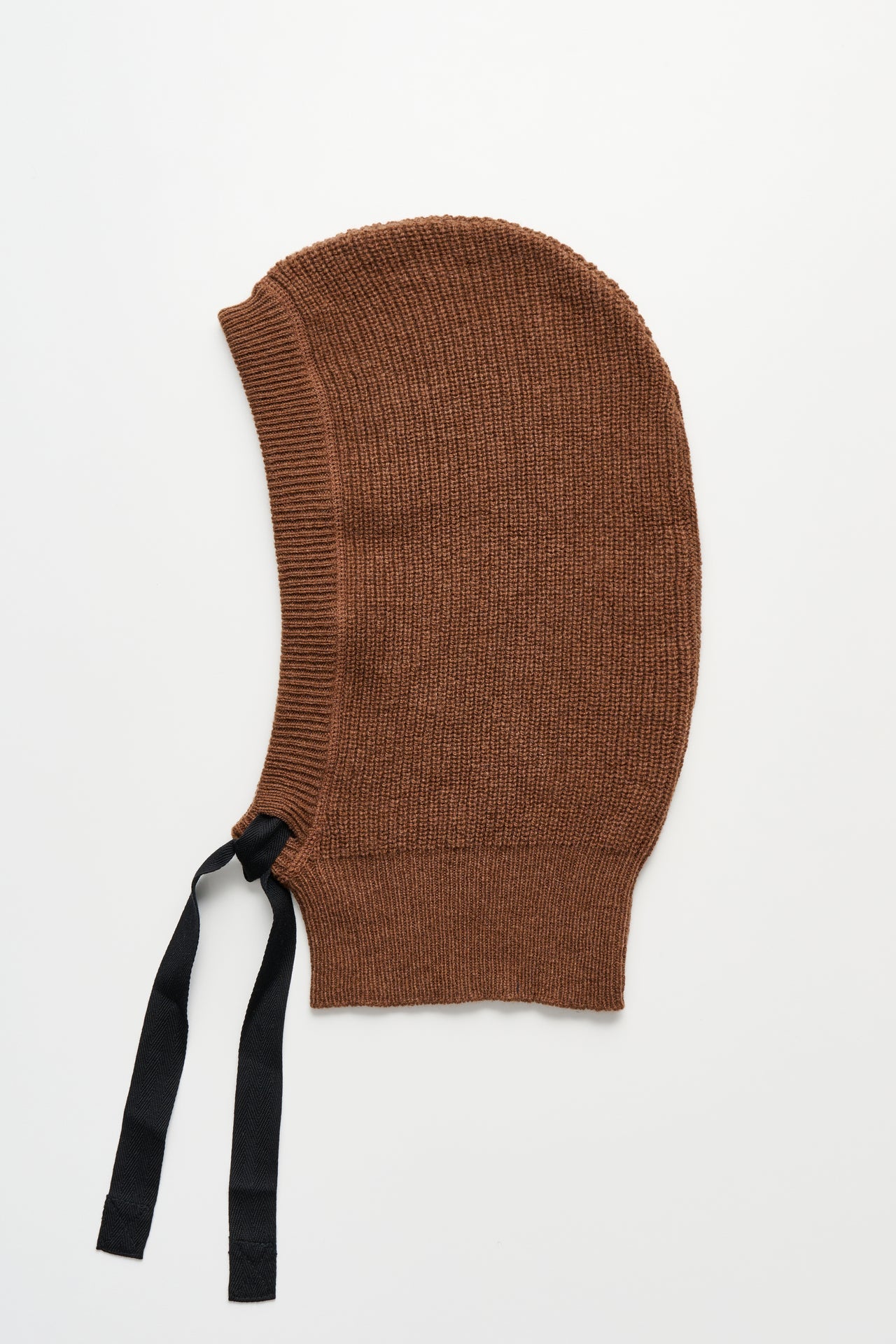 Margaret Howell MHL Knitted Hood Lambswool Conker