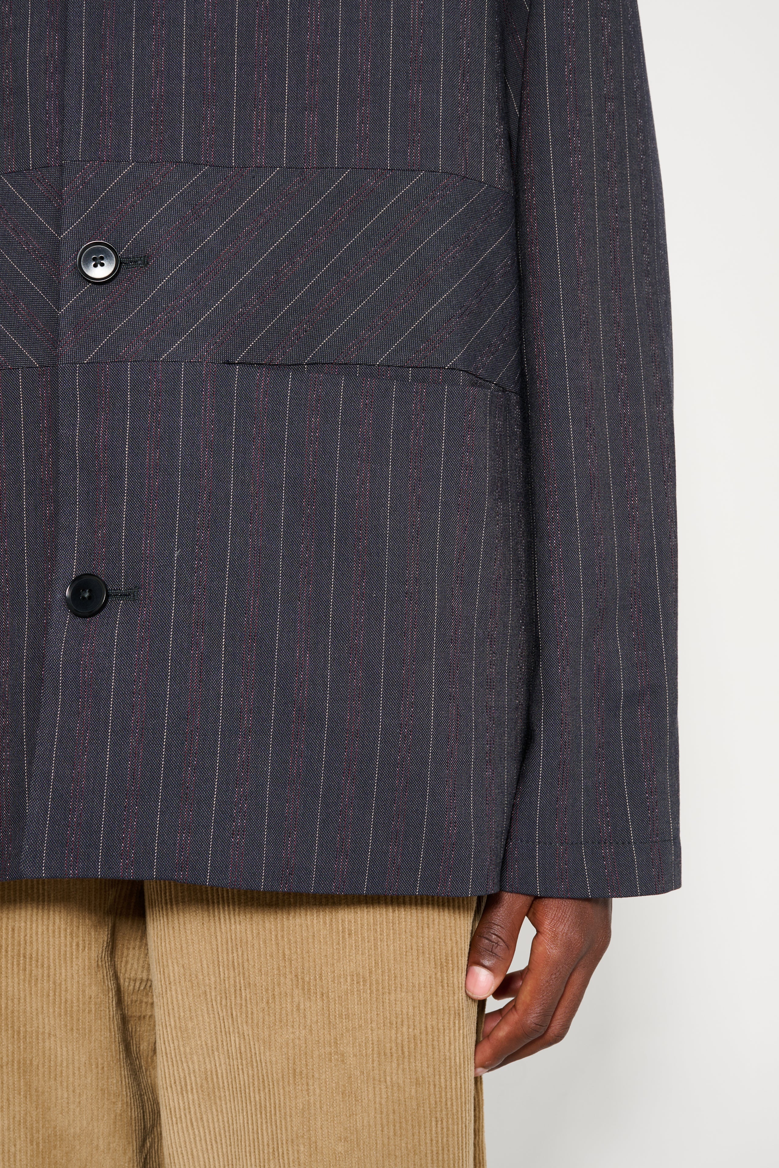TRES BIEN ATELJÉ Sports Blazer Grey Stripe
