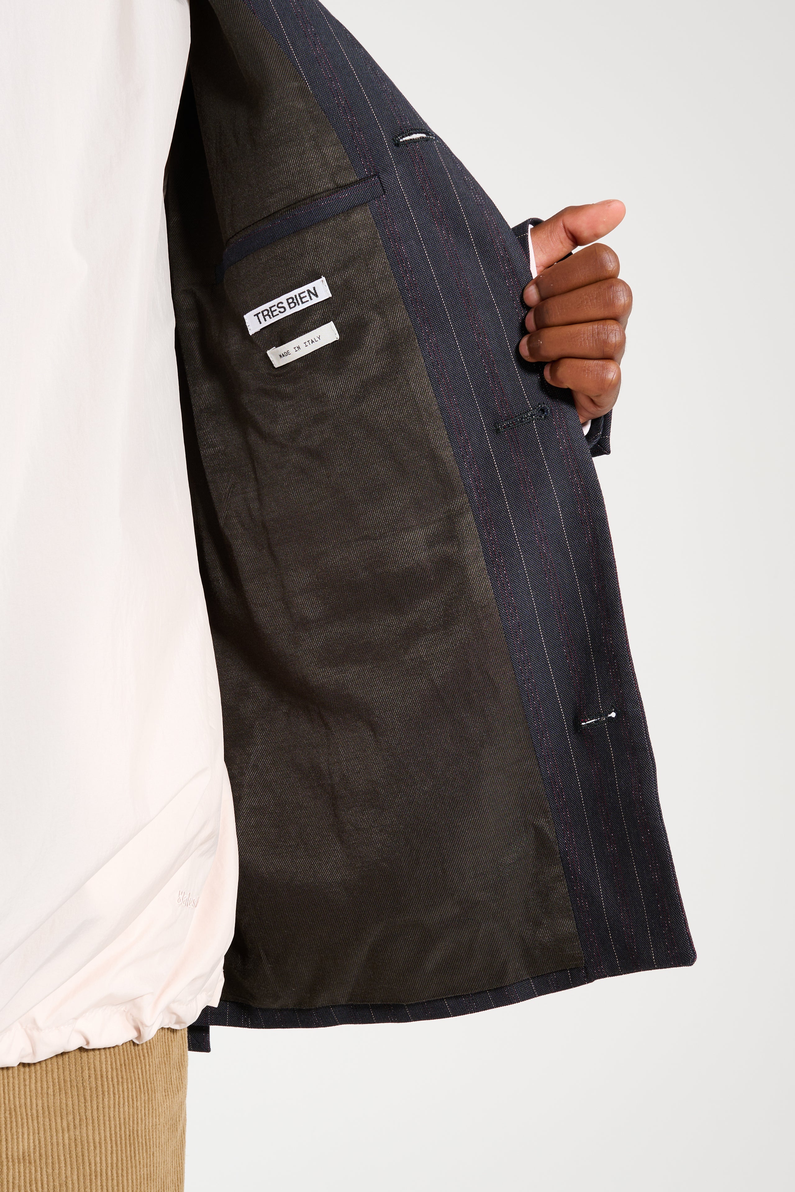 TRES BIEN ATELJÉ Sports Blazer Grey Stripe