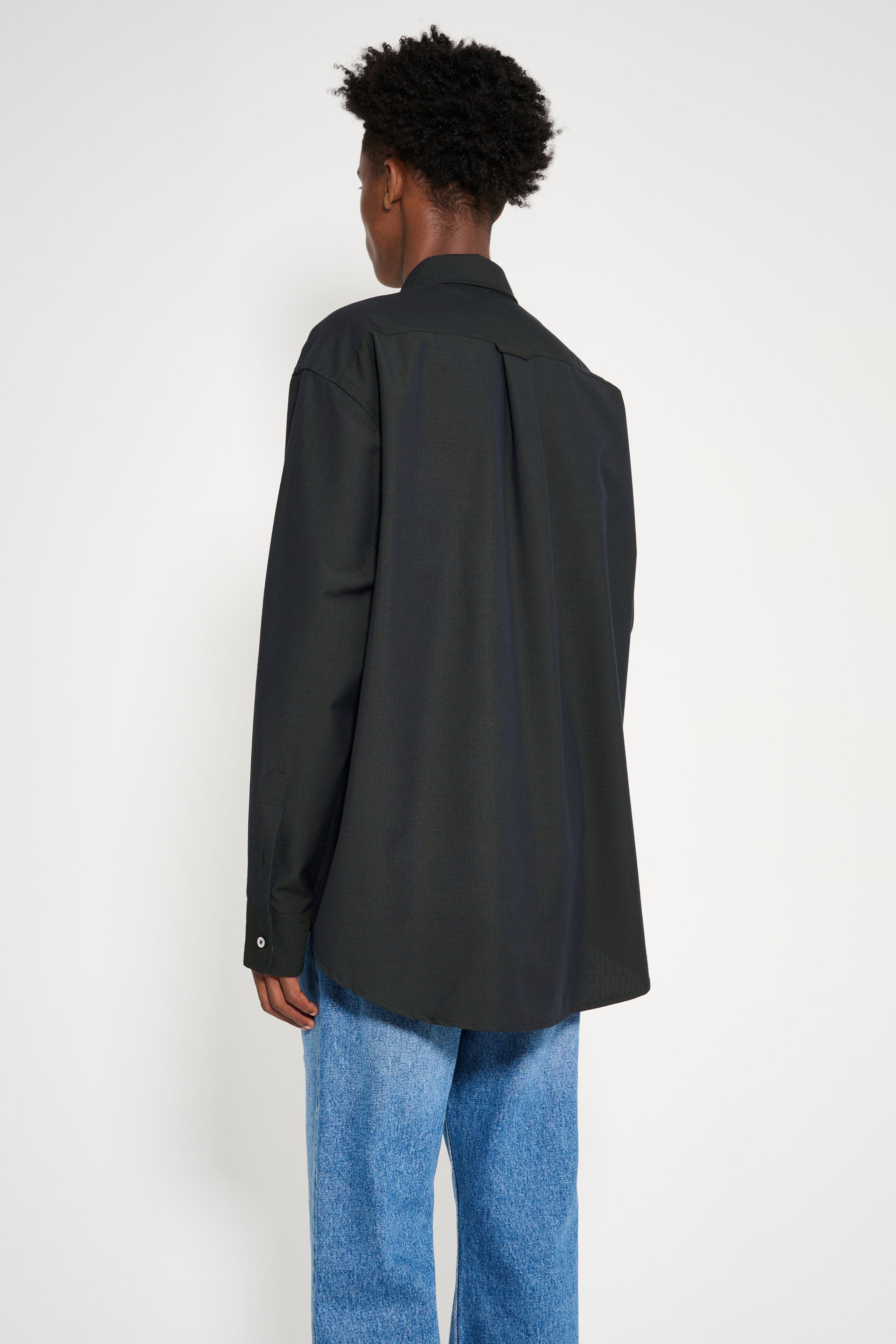 TRÈS BIEN everywear Re-Worked Classic Shirt Mixed Ripstop Black