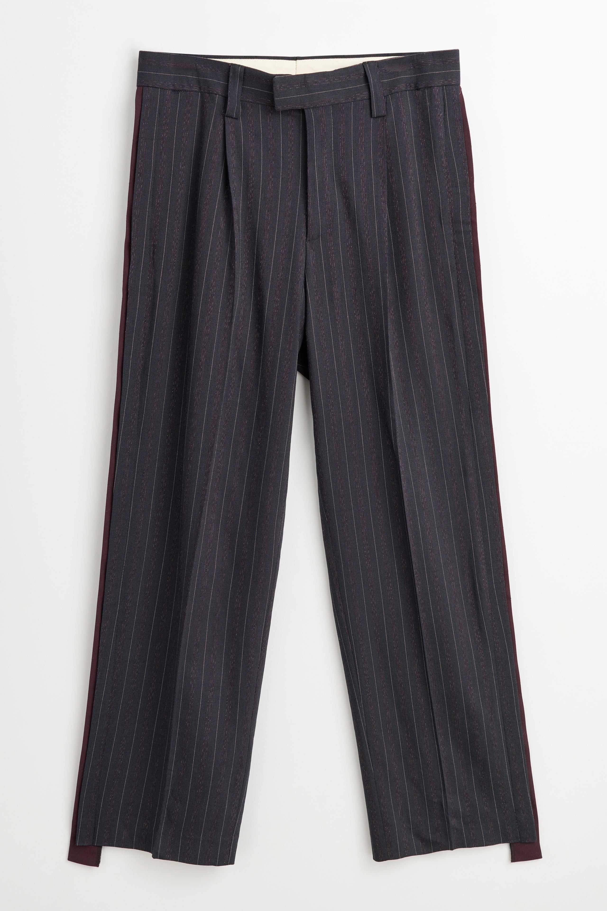 TRES BIEN ATELJÉ Paneled Suit Trouser Grey Stripe