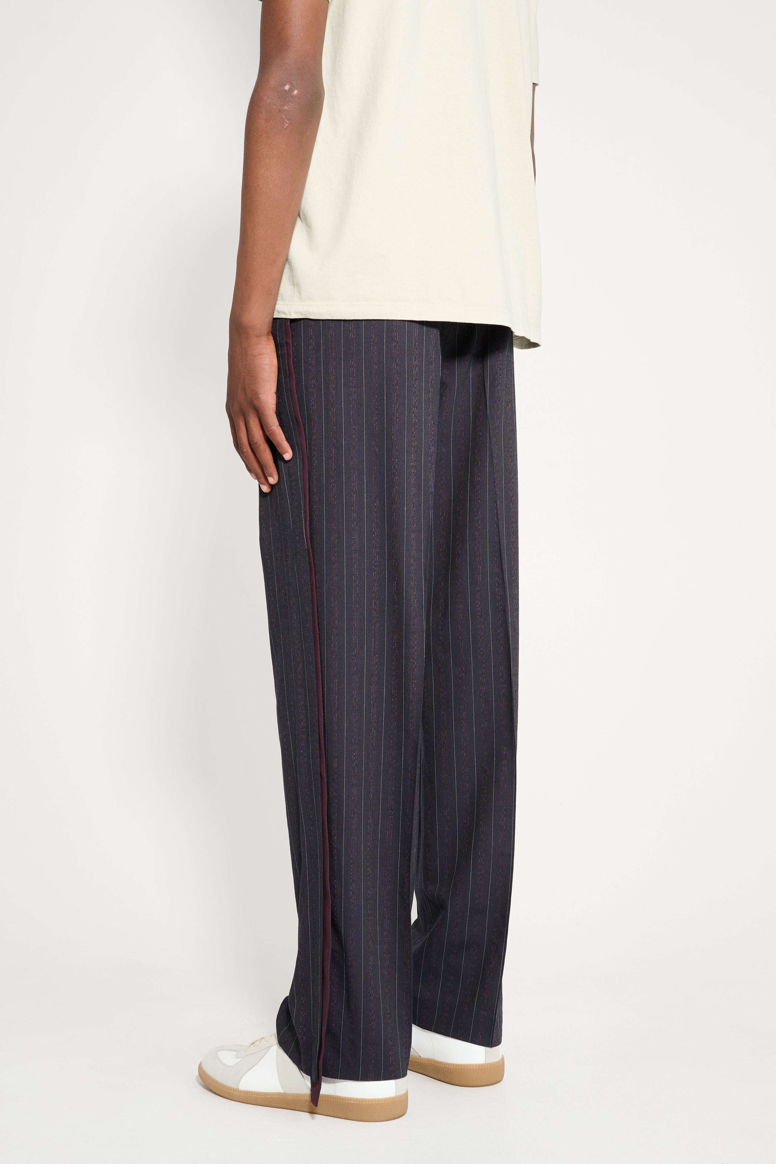 TRES BIEN ATELJÉ Paneled Suit Trouser Grey Stripe