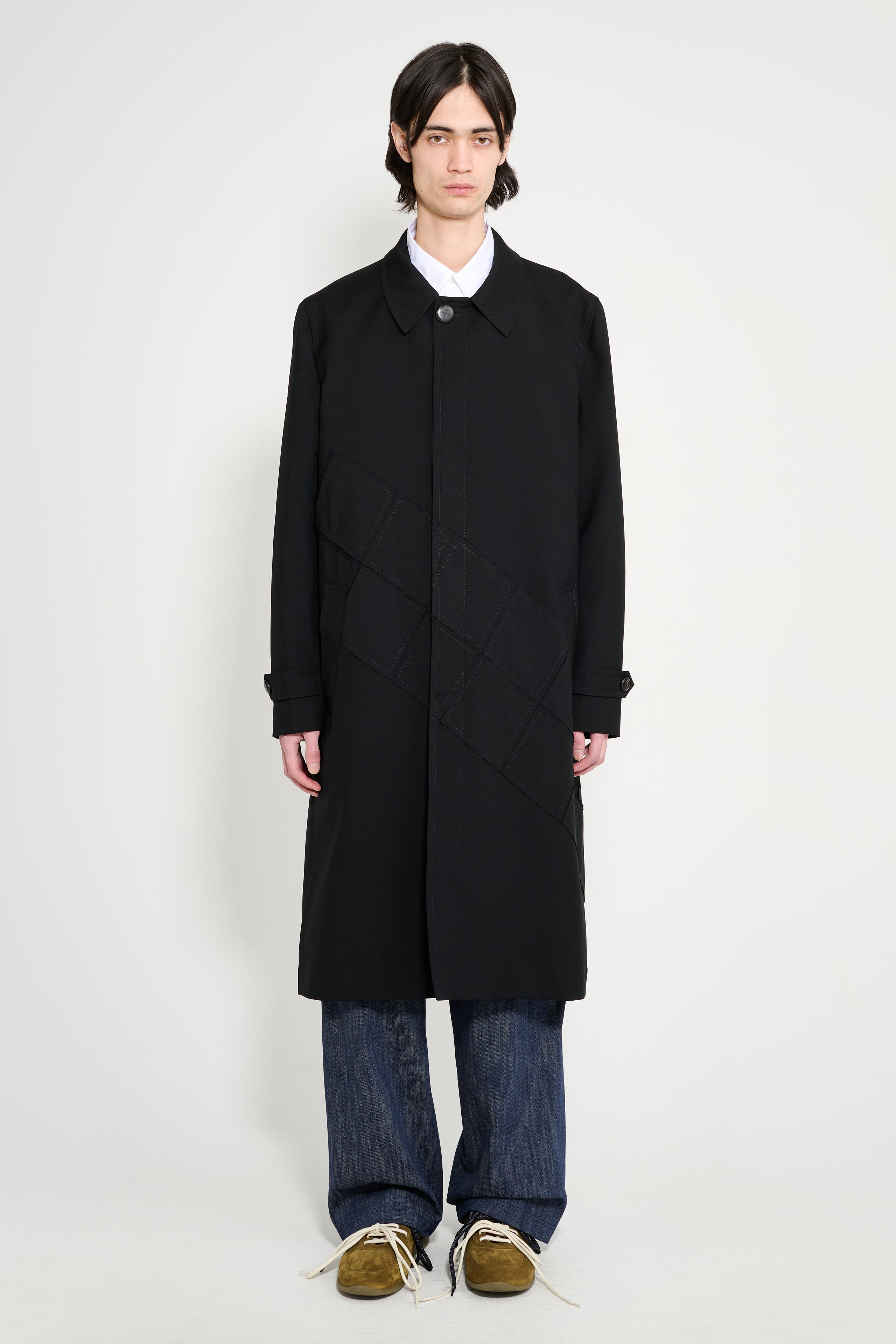 Namacheko Quilt Patchwork Coat Black