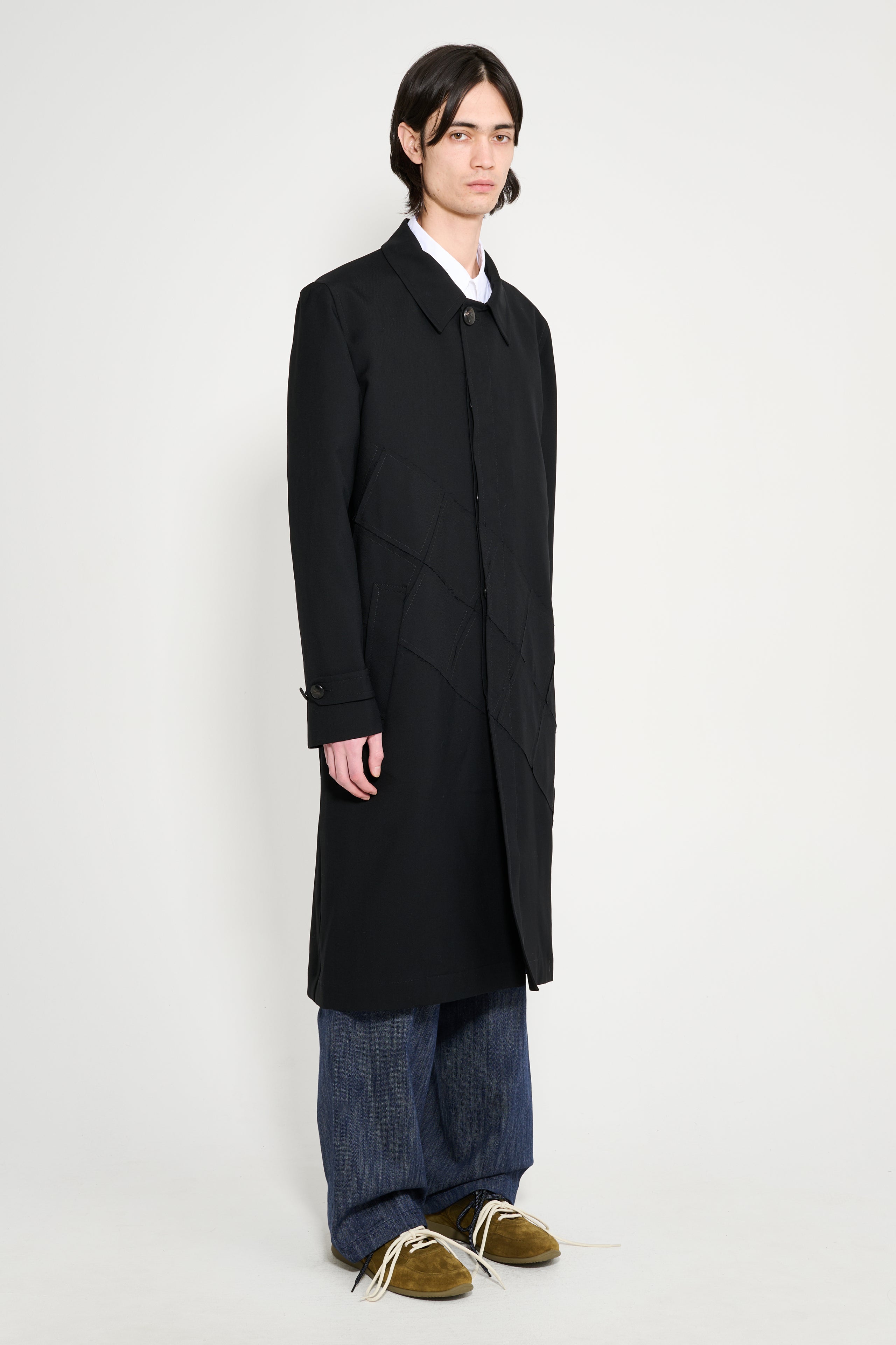 Namacheko Quilt Patchwork Coat Black