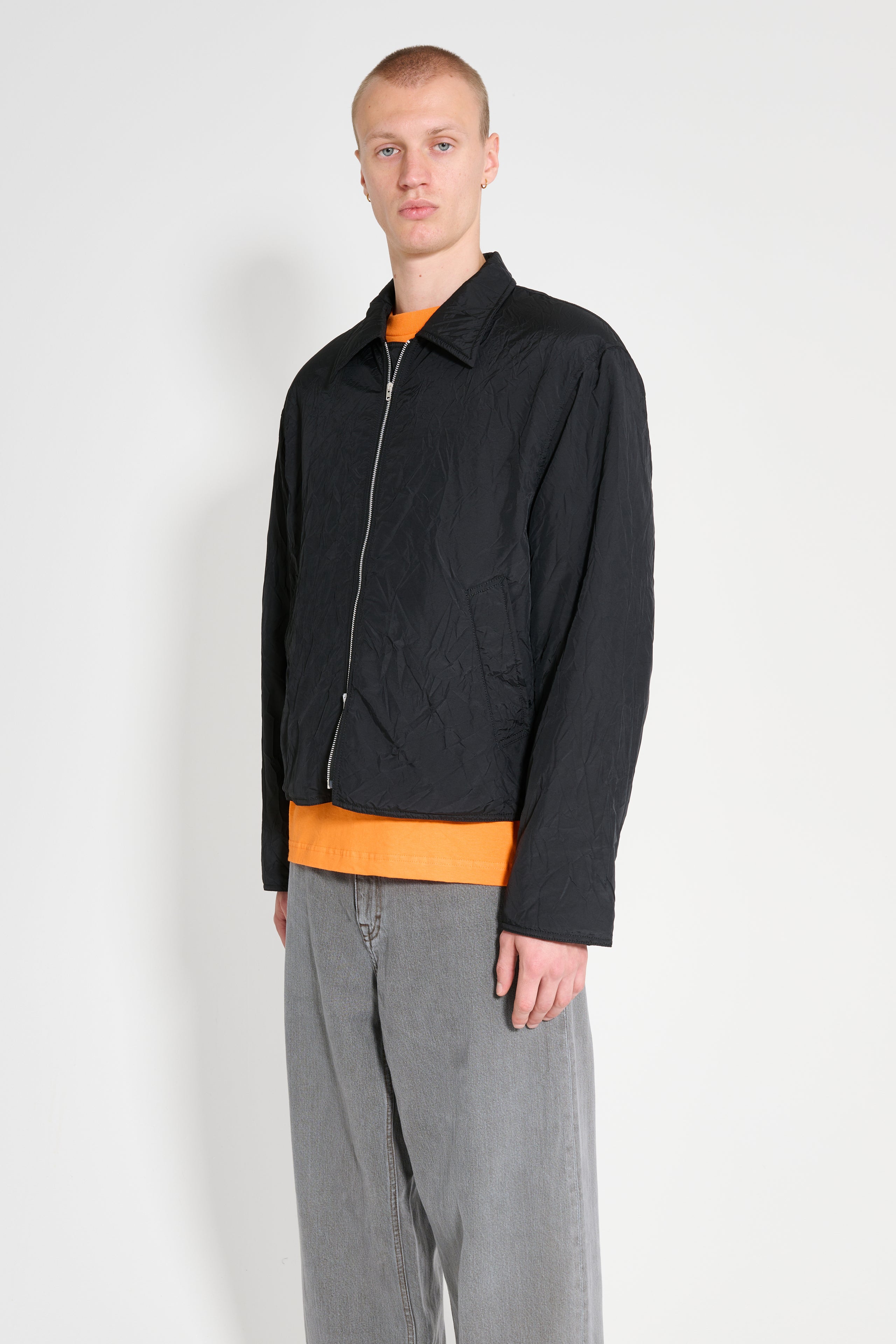 Our Legacy Slight Jacket Shining Black Crinkle Solaro