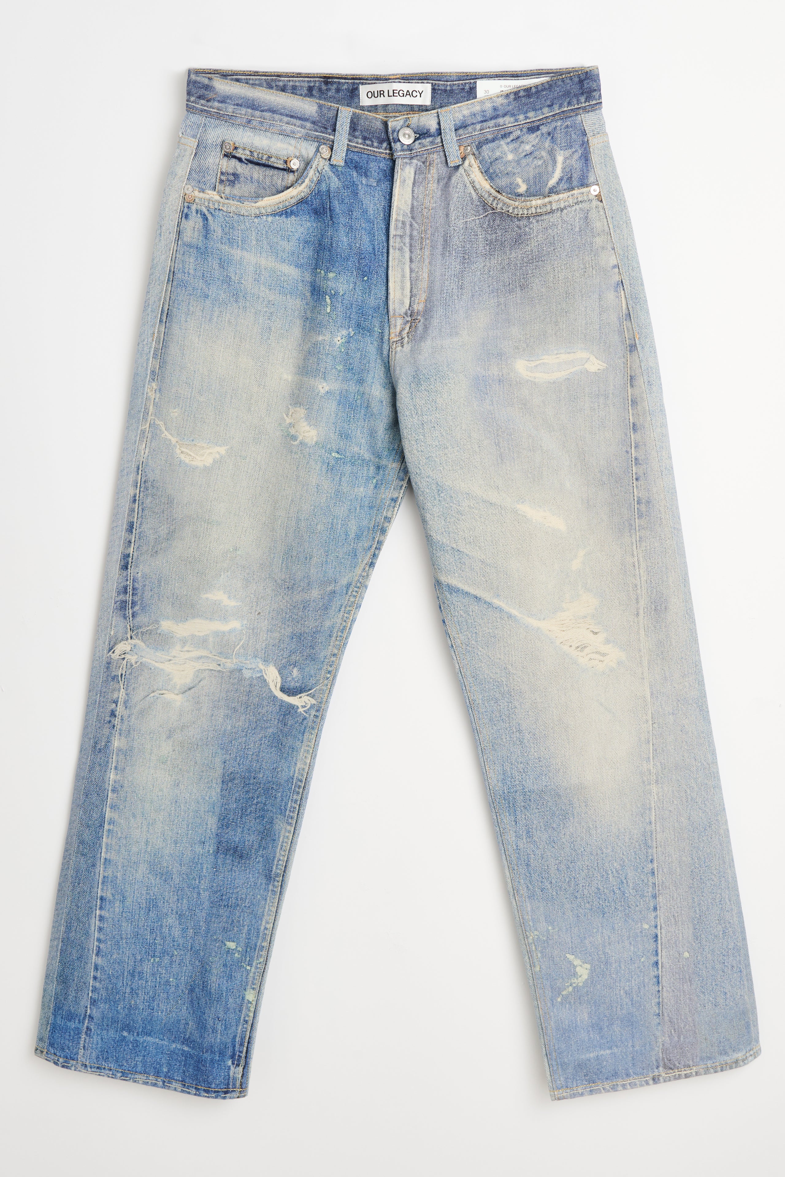 Our Legacy Third Cut Digital Denim Print Jeans Blue