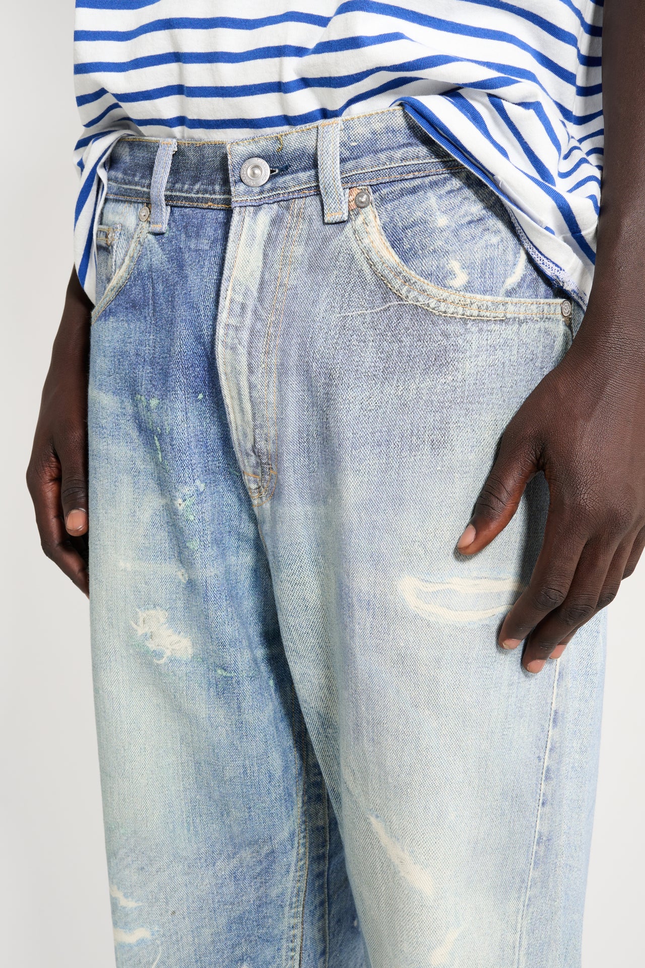 Our Legacy Third Cut Digital Denim Print Jeans Blue