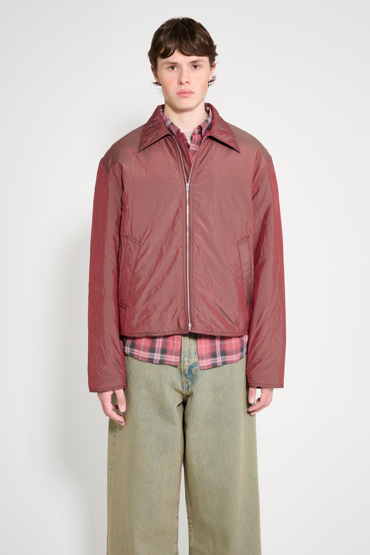 Our Legacy Slight Jacket Shining Cherry Crinkle Solaro