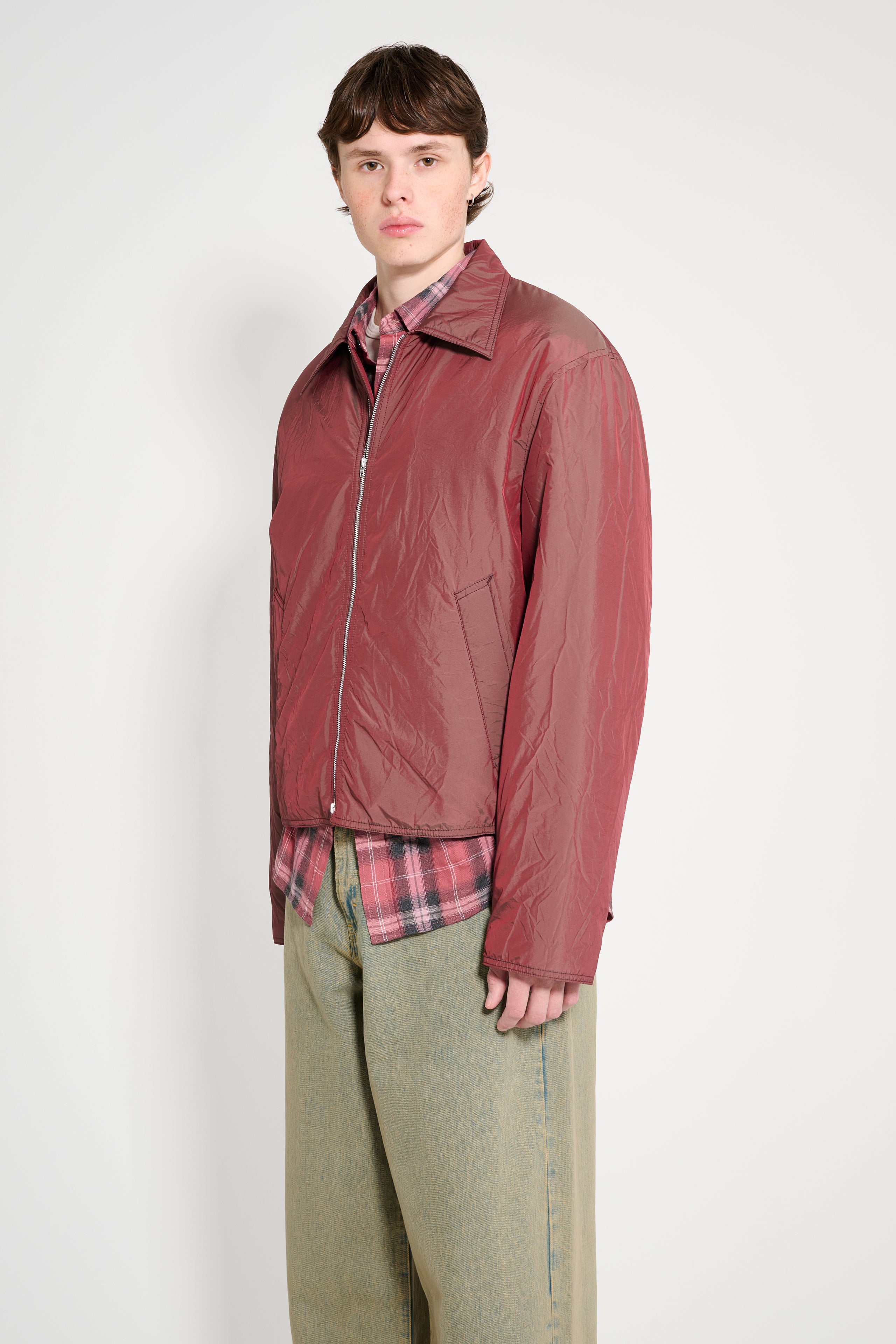 Our Legacy Slight Jacket Shining Cherry Crinkle Solaro