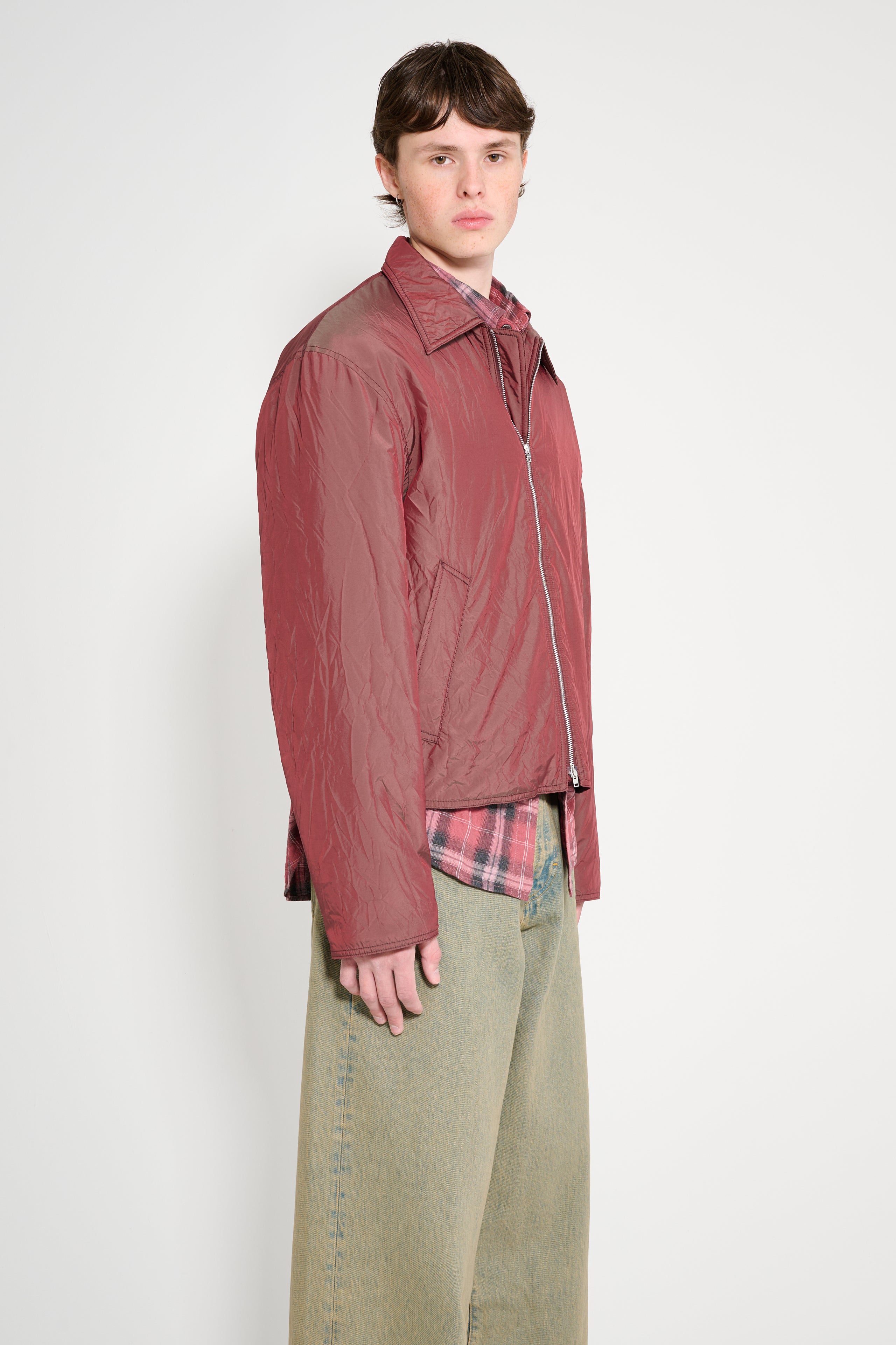 Our Legacy Slight Jacket Shining Cherry Crinkle Solaro