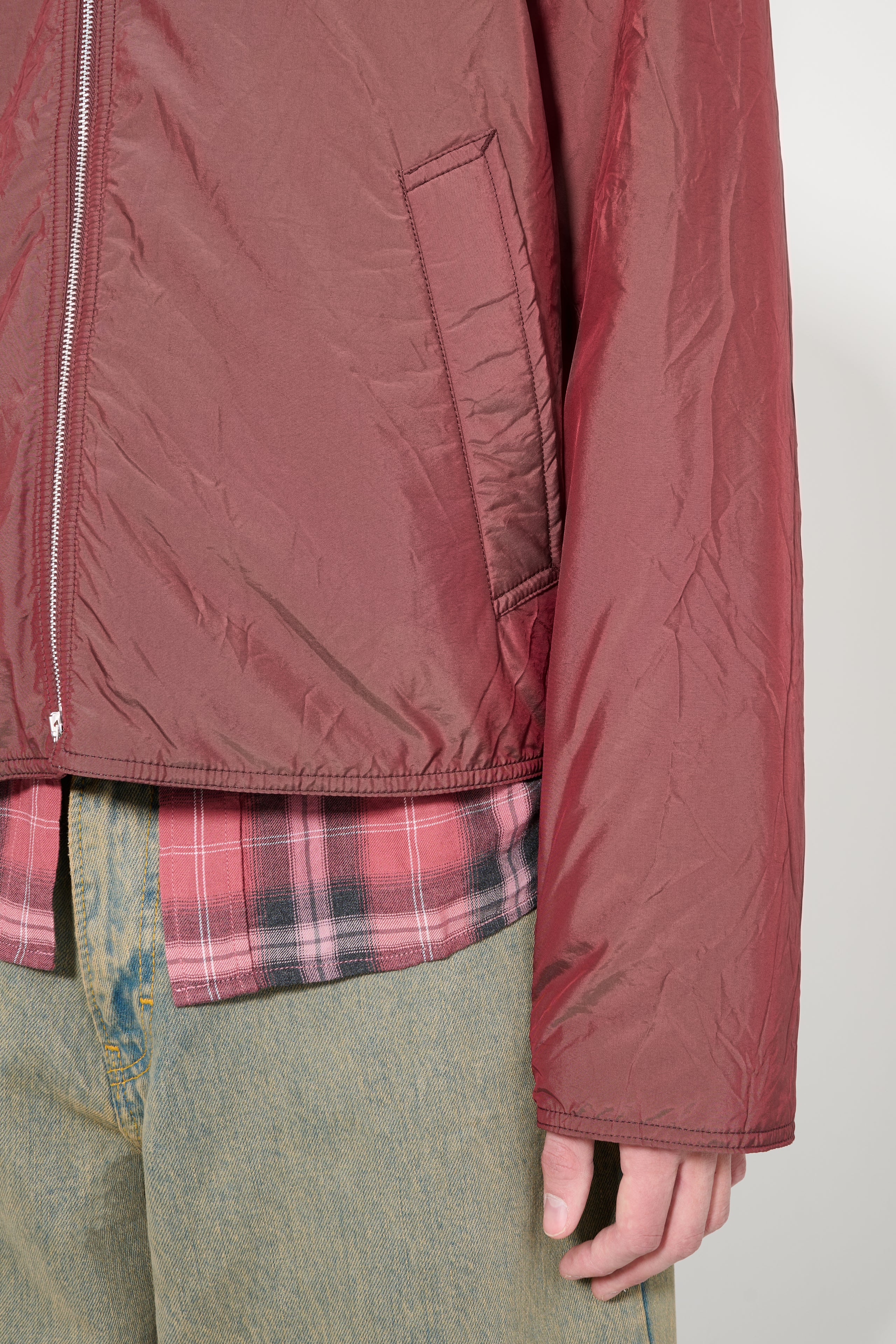 Our Legacy Slight Jacket Shining Cherry Crinkle Solaro