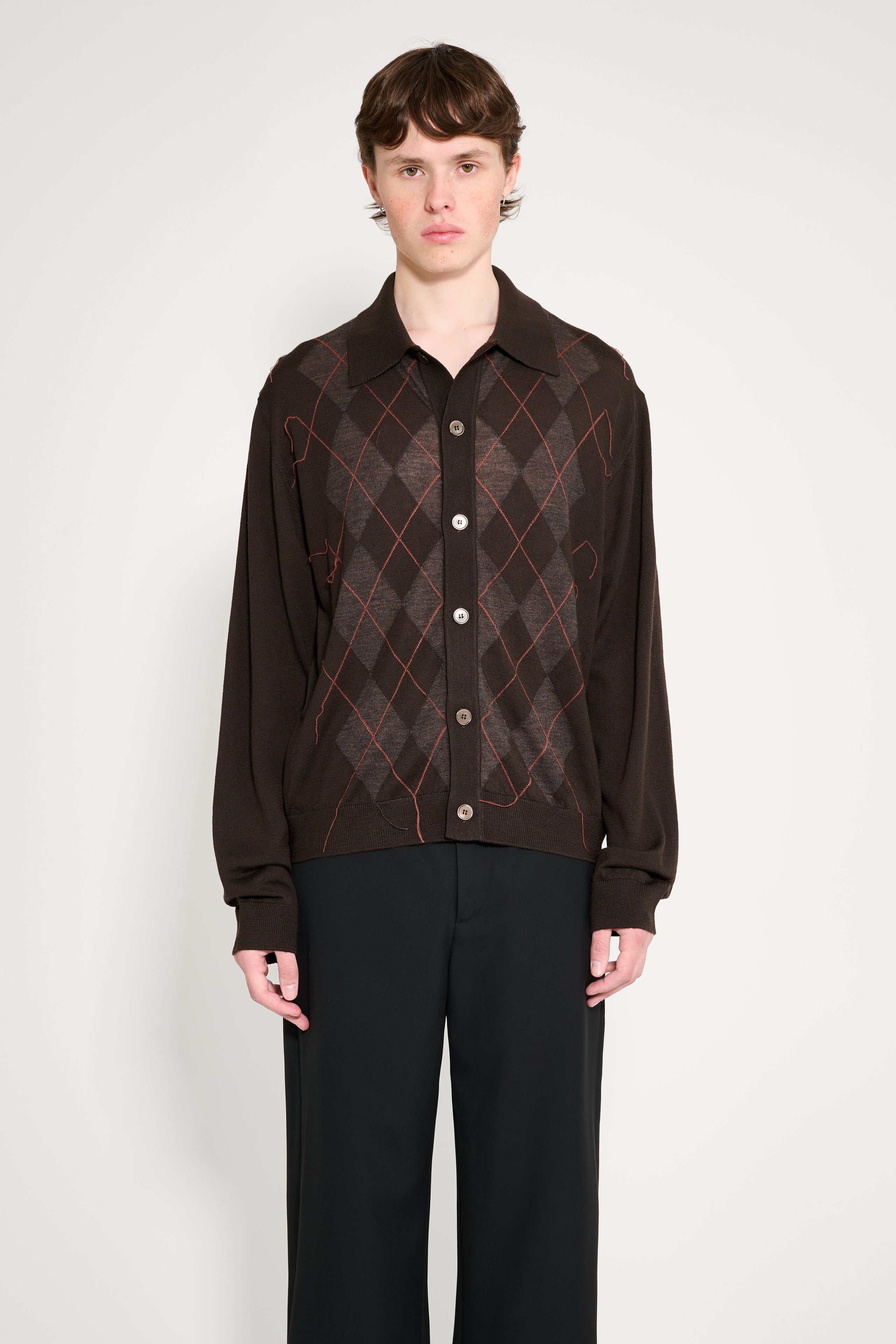 Our Legacy Evening Polo Pub Argyle Fine Wool