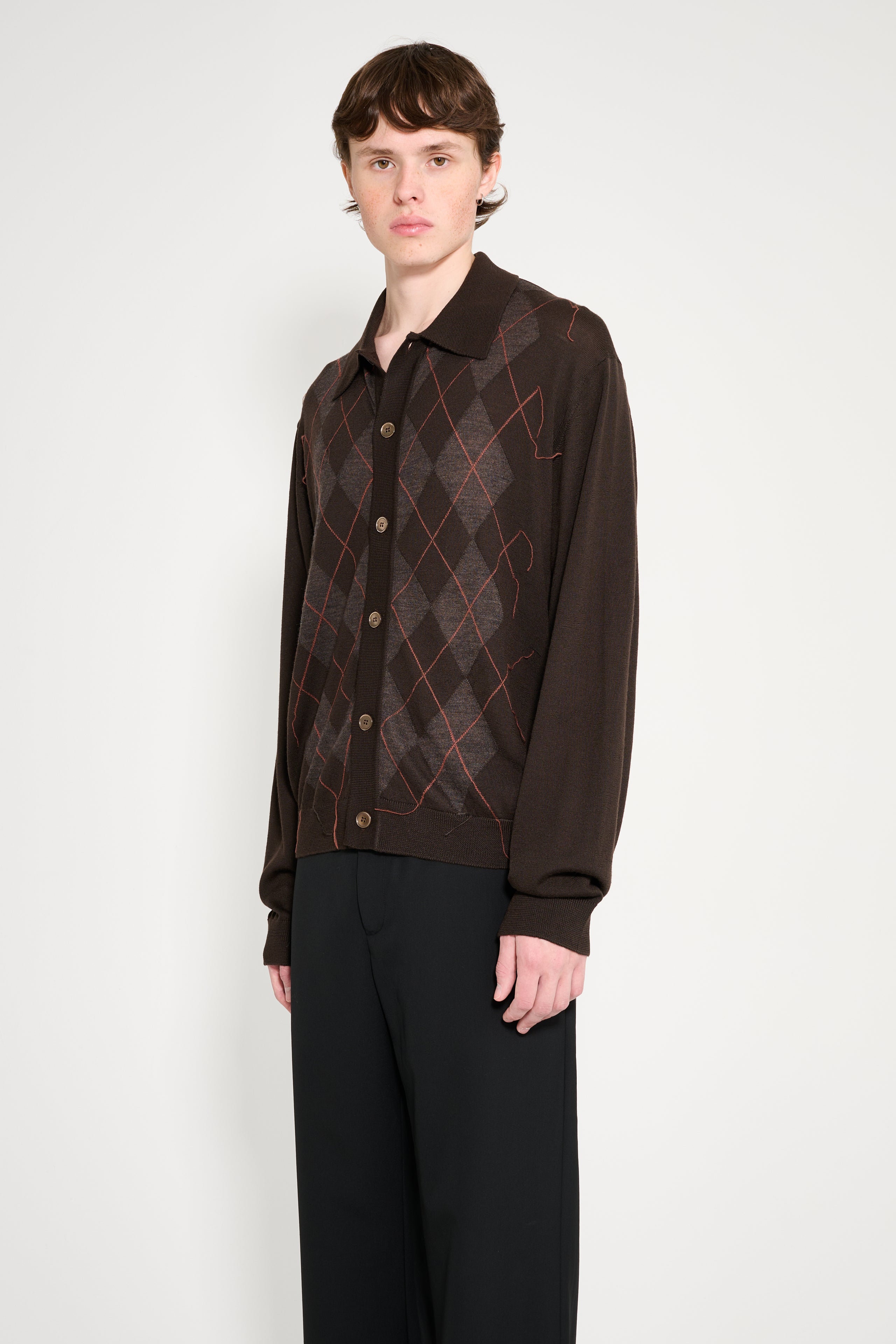 Our Legacy Evening Polo Pub Argyle Fine Wool