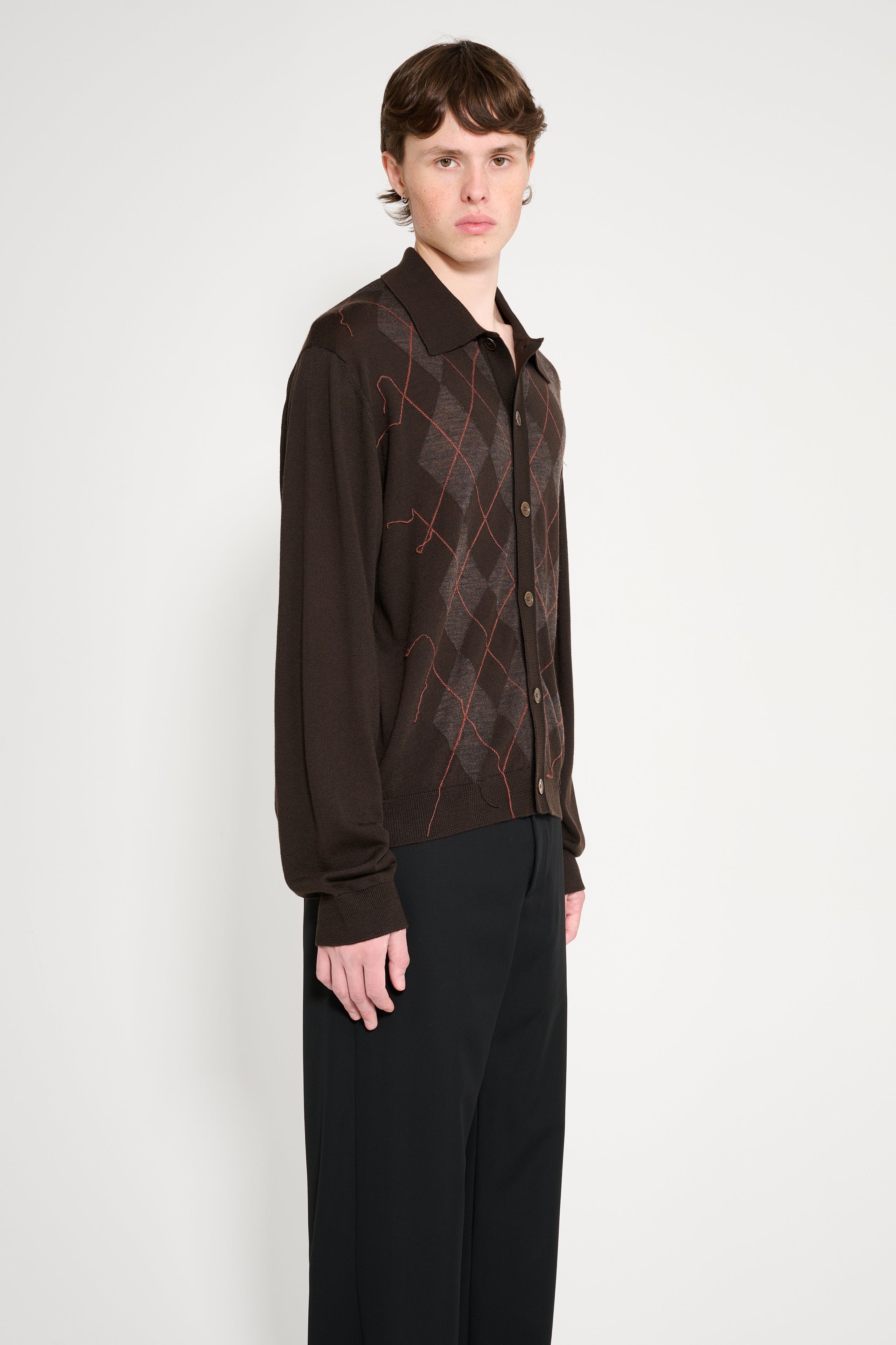 Our Legacy Evening Polo Pub Argyle Fine Wool