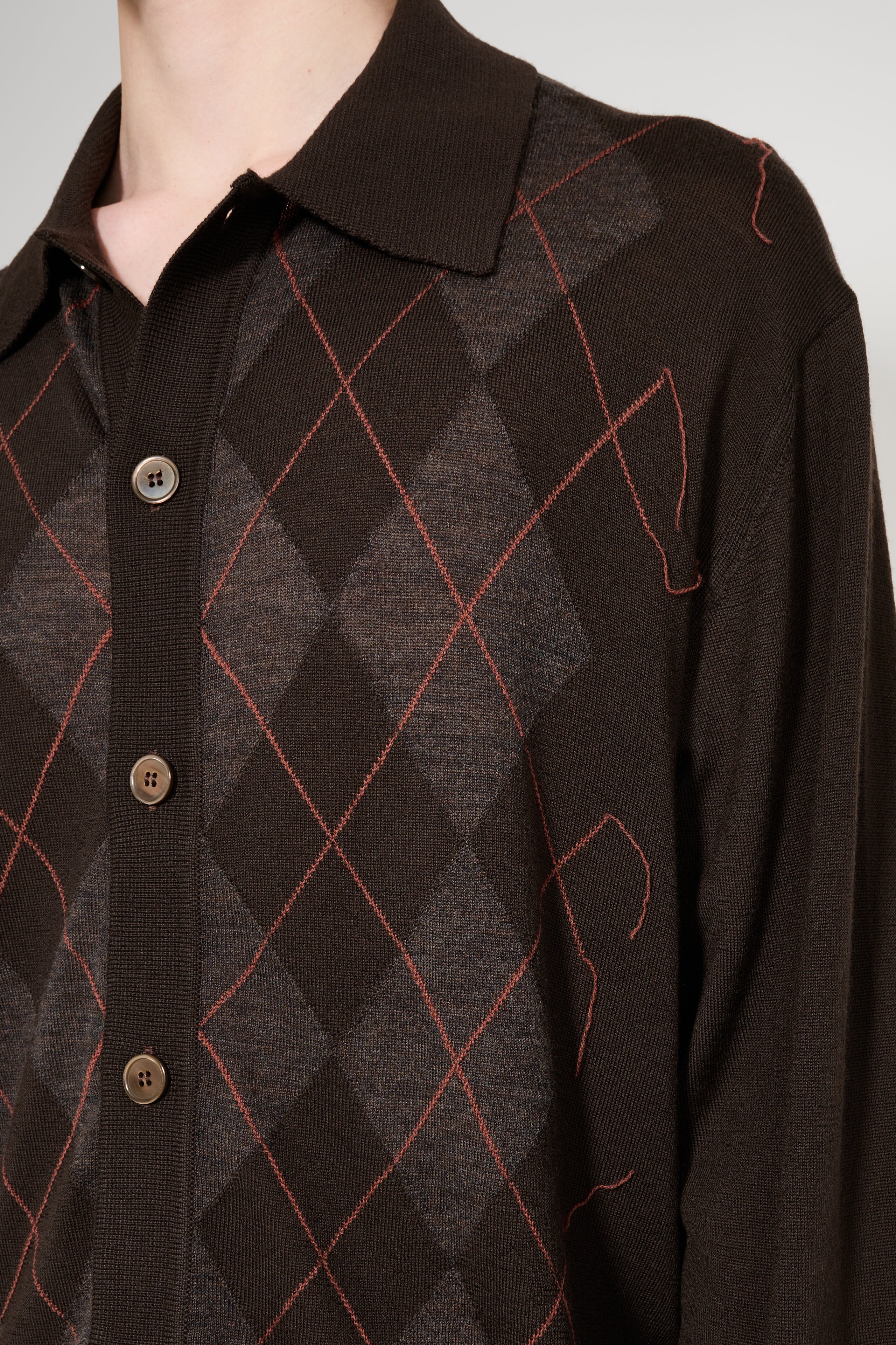 Our Legacy Evening Polo Pub Argyle Fine Wool