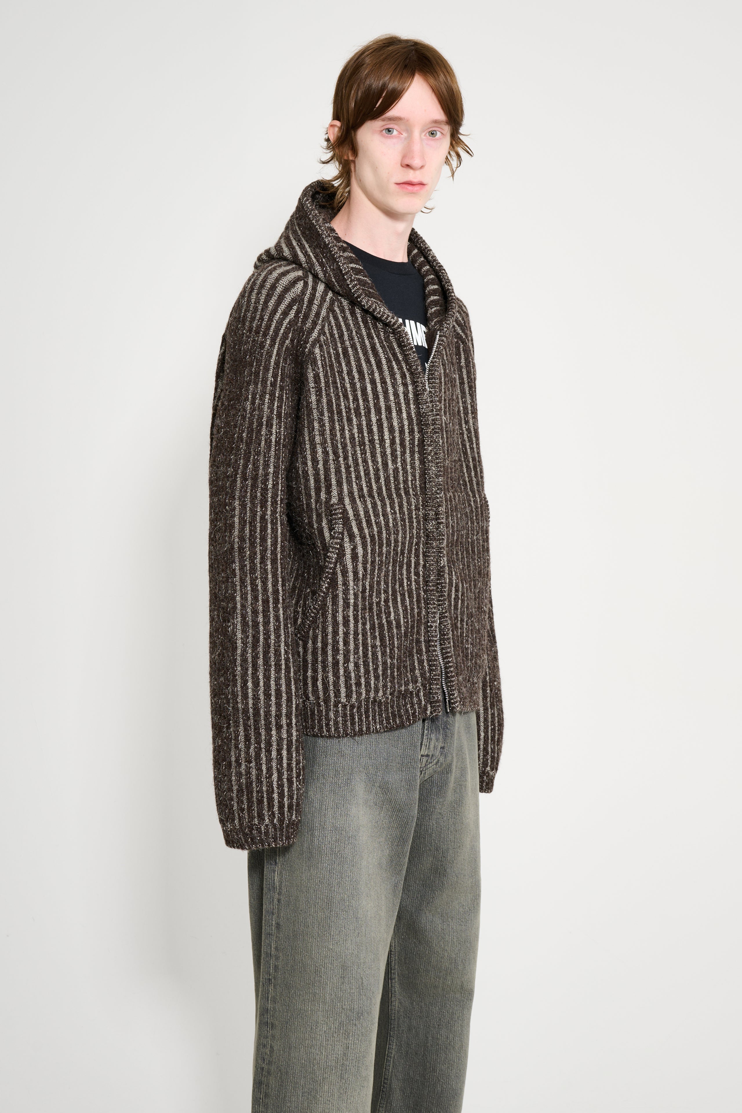 Our Legacy Level Hood Vanise Brown Stripe Isels Wool