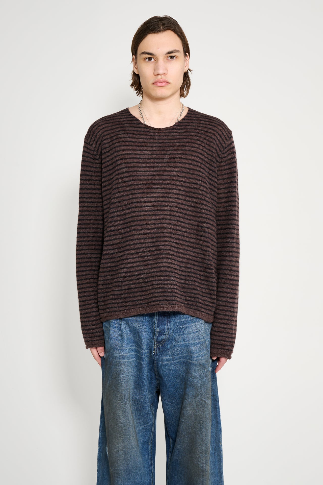 Our Legacy Rigid Popover Dirt Stripe Fuzzy Alpaca