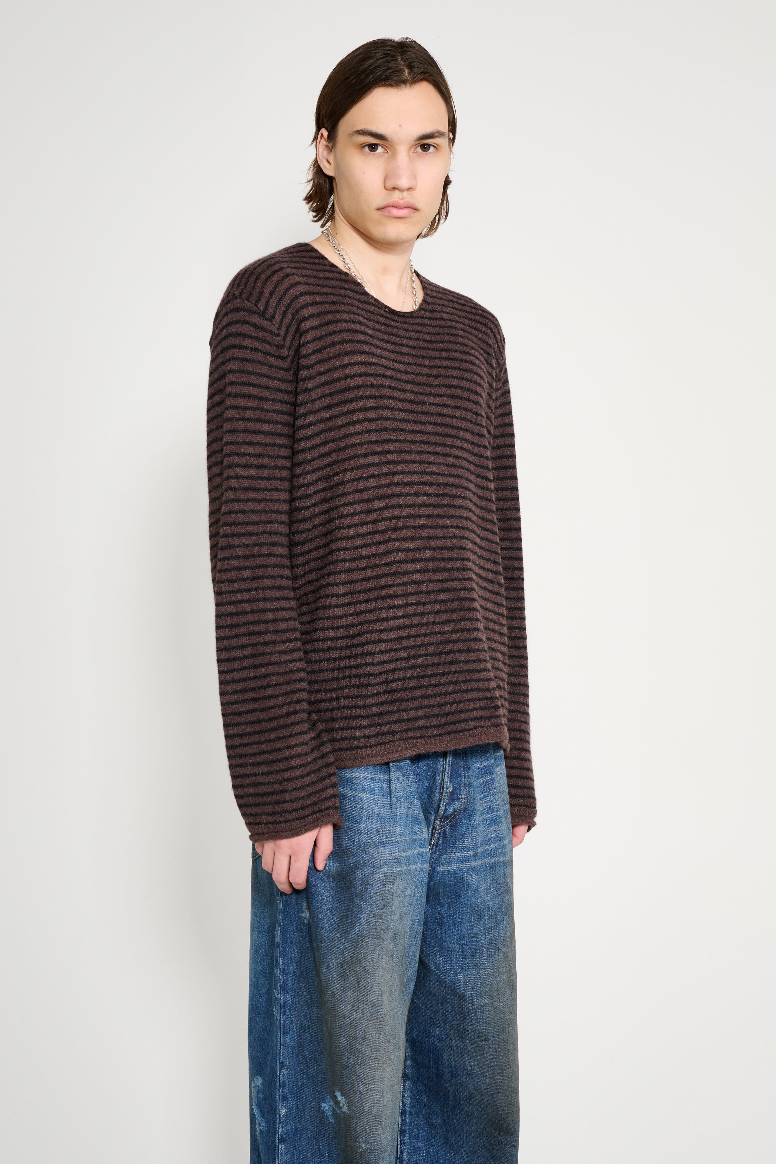 Our Legacy Rigid Popover Dirt Stripe Fuzzy Alpaca