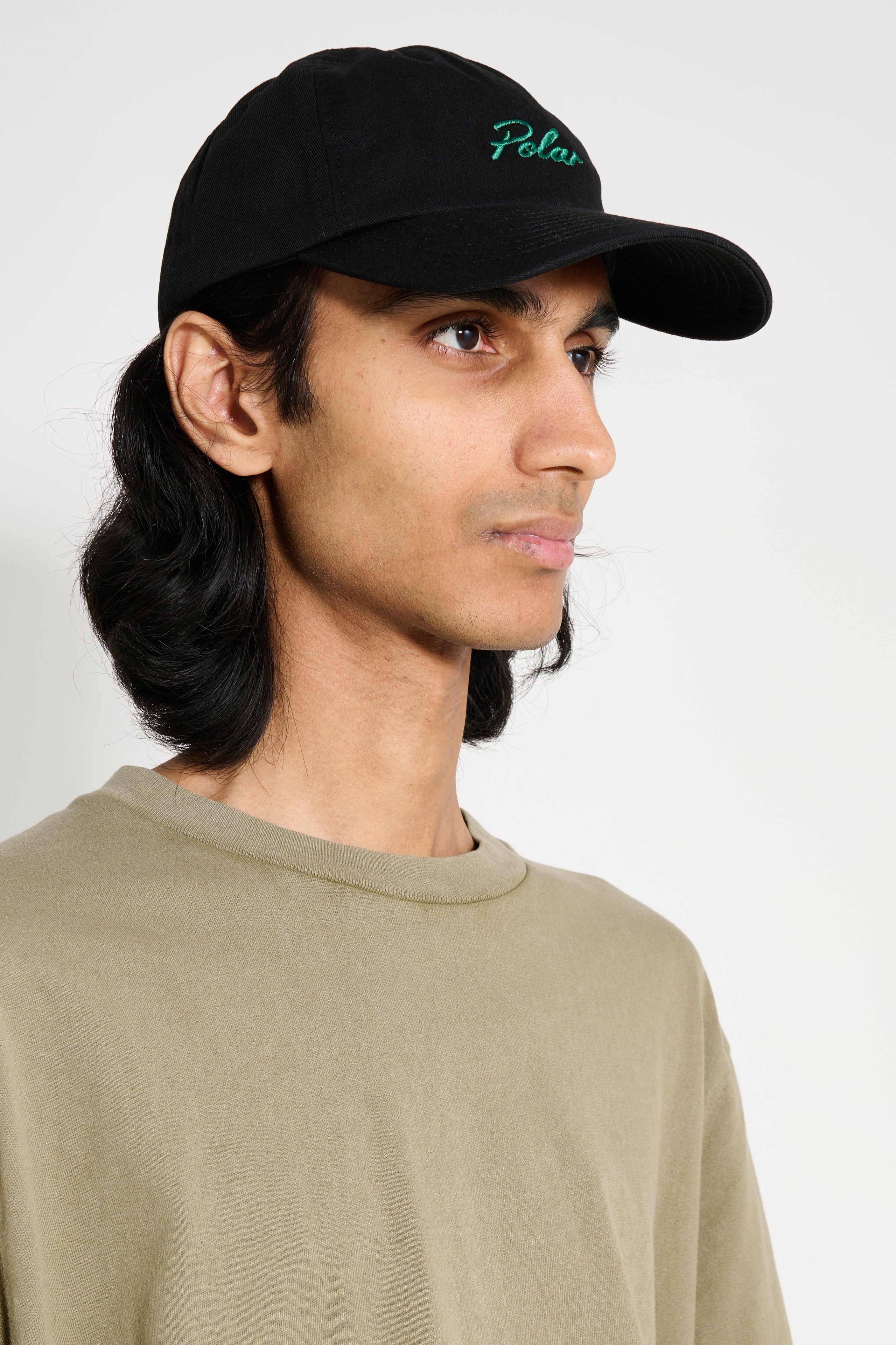 Polar Skate Co. Sai Cap Varsity Logo Black / Emerald