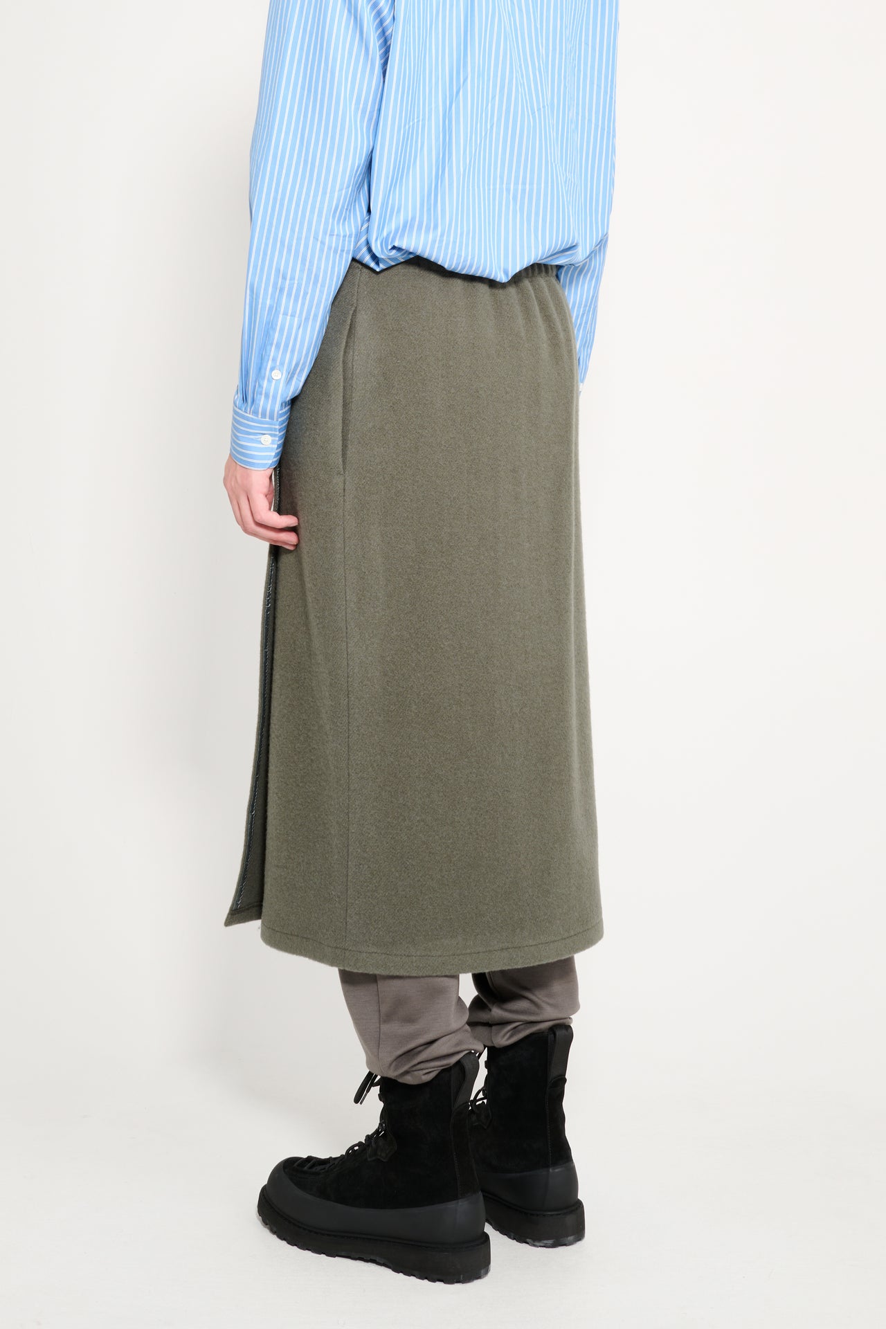 Rier Fleece Wrap Skirt Camoscio