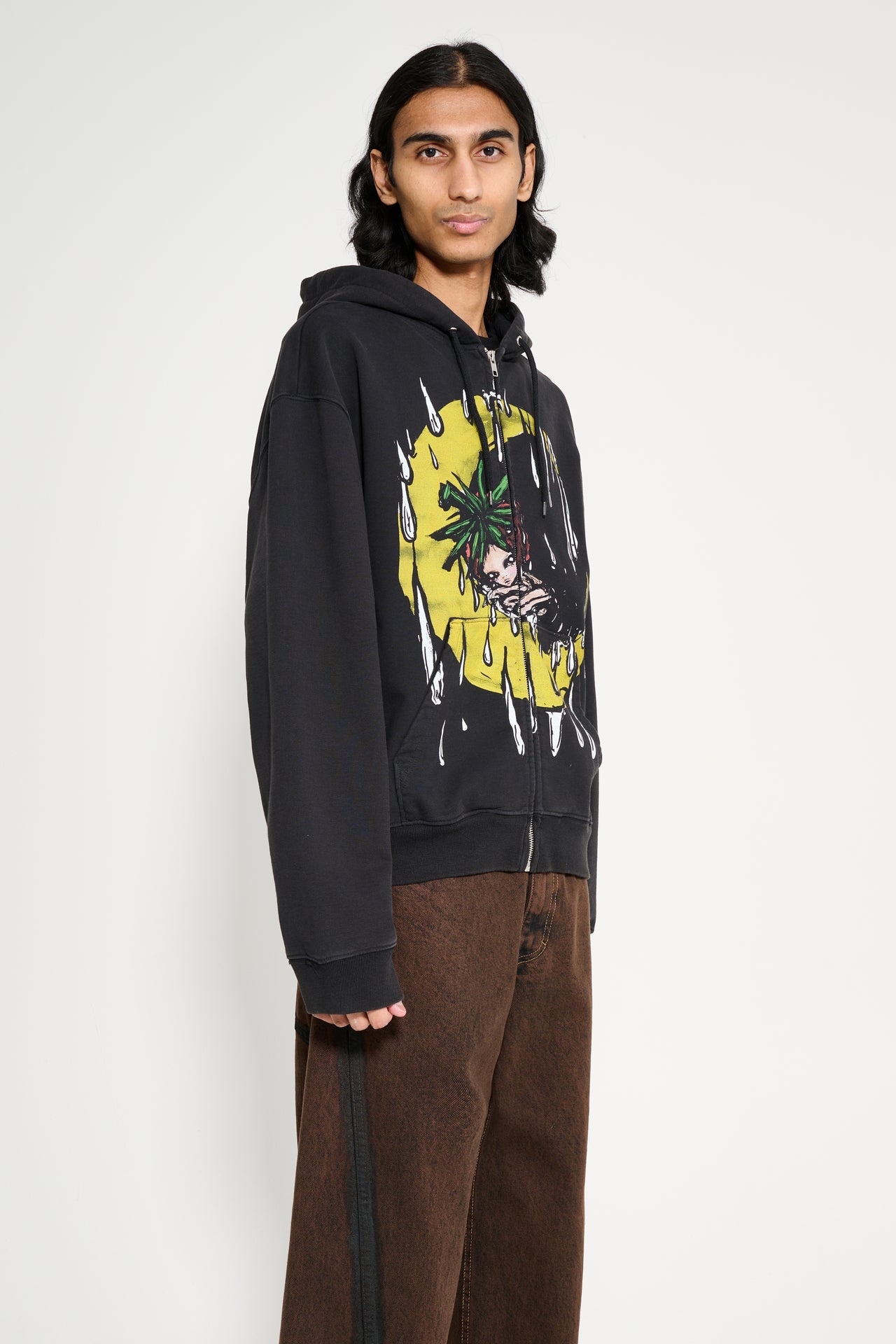 Sky High Farm Eri Zip Up Hoodie Black