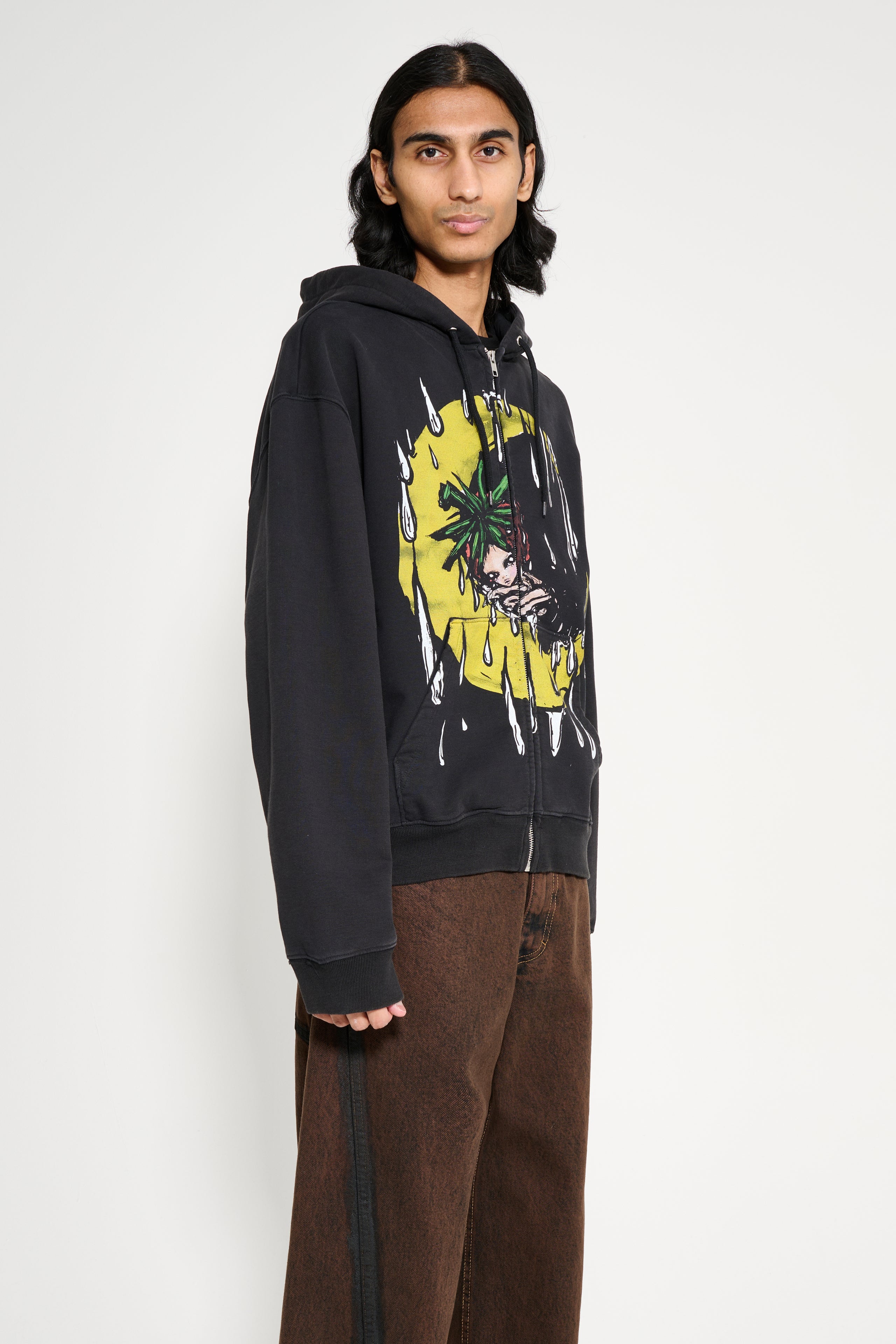Sky High Farm Eri Zip Up Hoodie Black