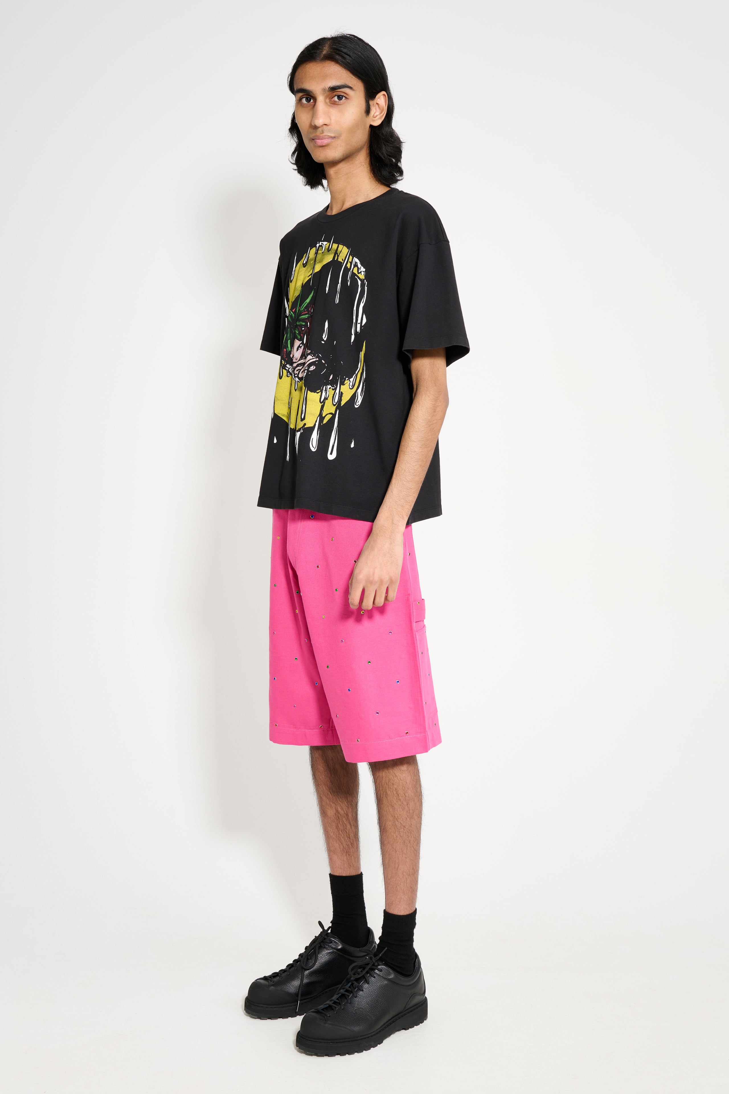 Sky High Farm Studded Work Shorts Pink