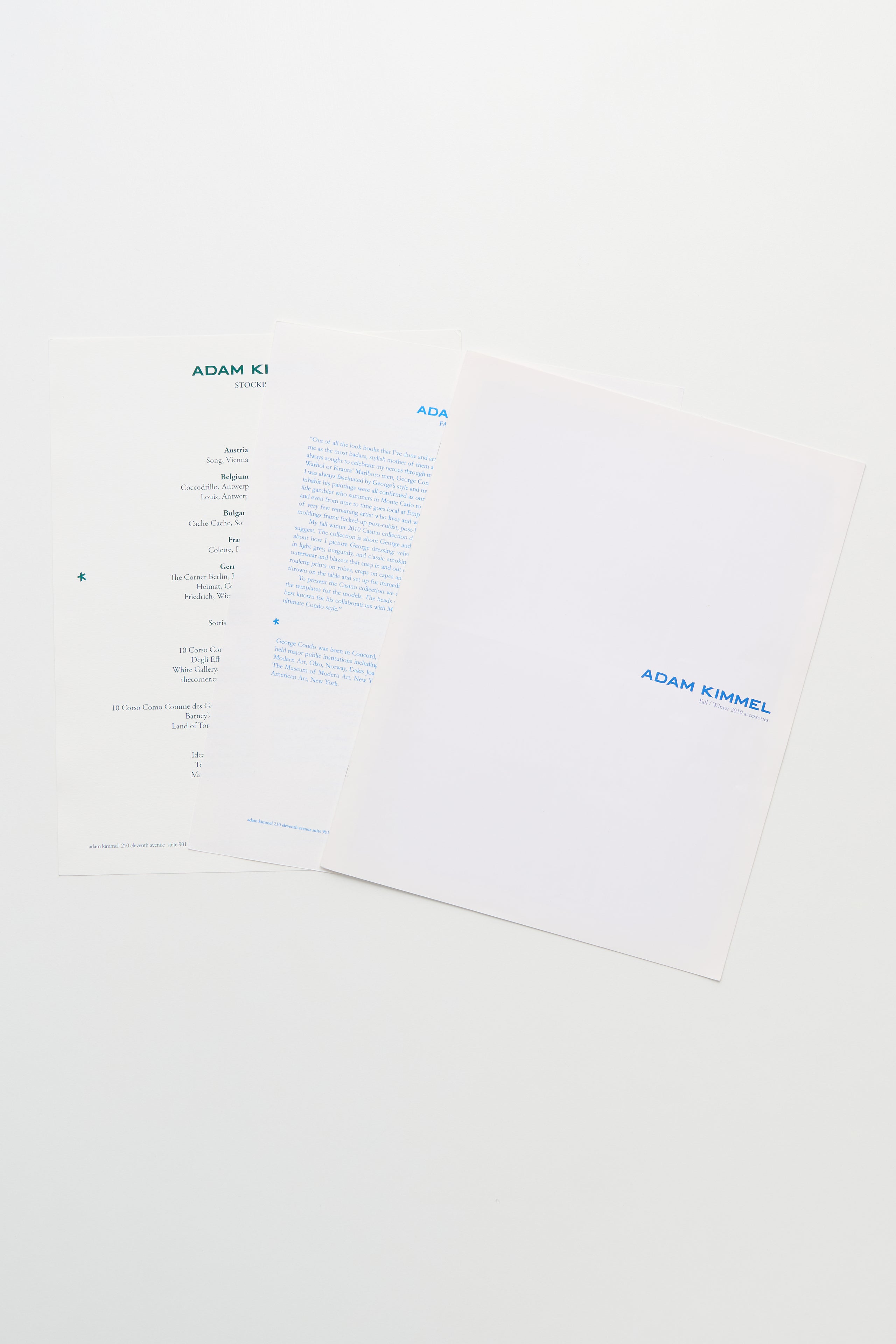 Adam Kimmel Assorted Lookbooks