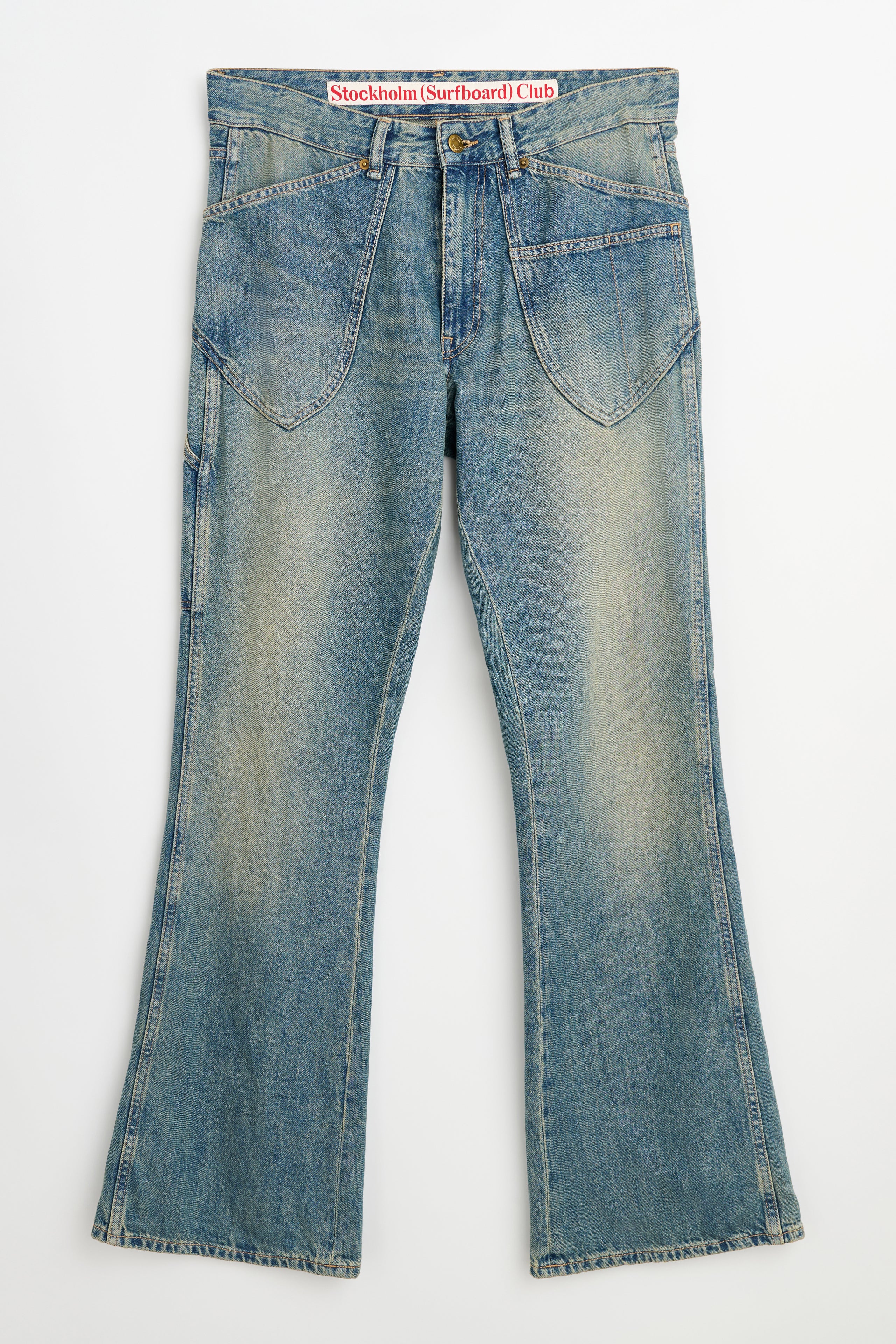 Stockholm Surfboard Club Bootcut Work Jeans Sand Blue