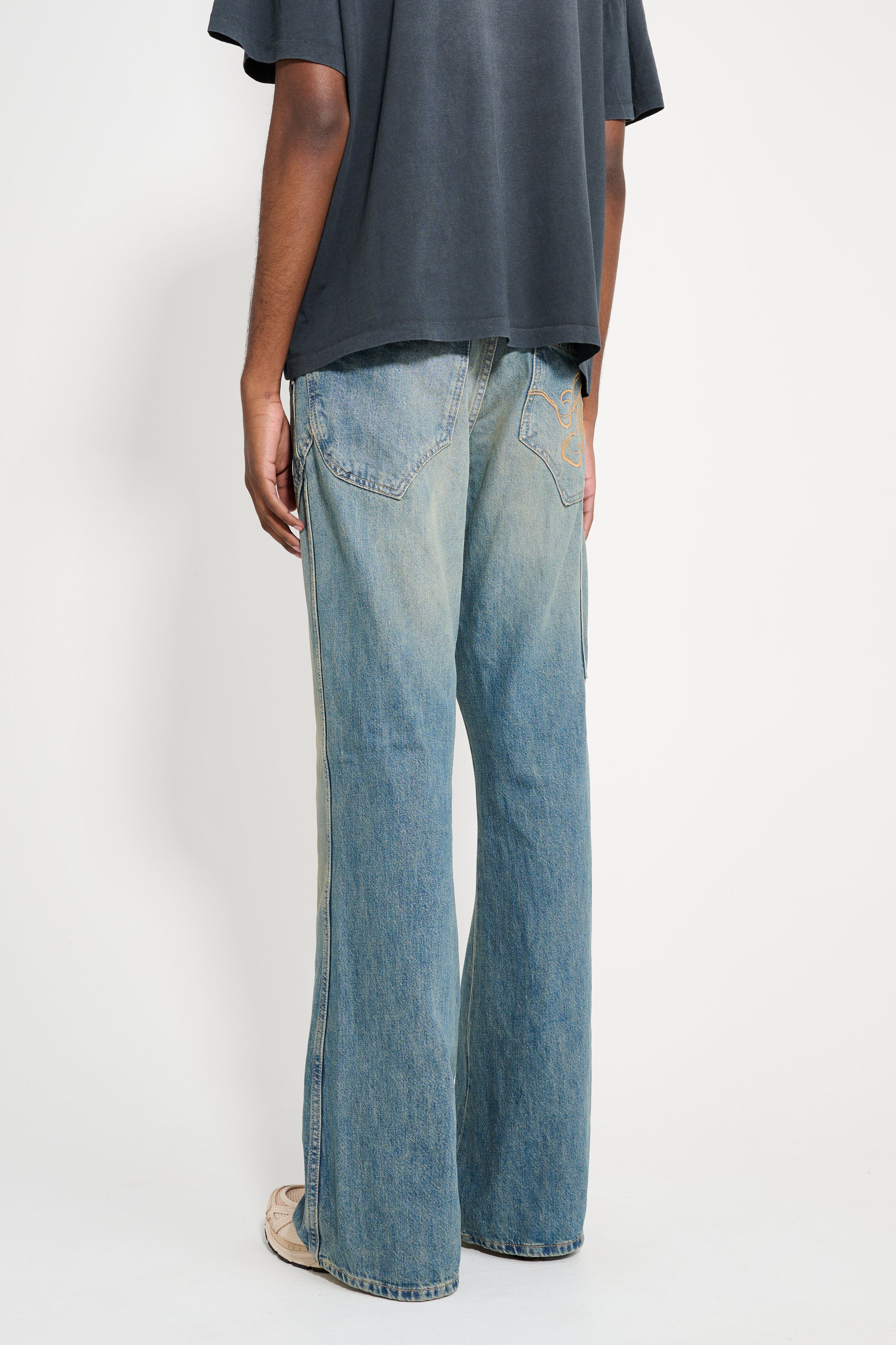 Stockholm Surfboard Club Bootcut Work Jeans Sand Blue