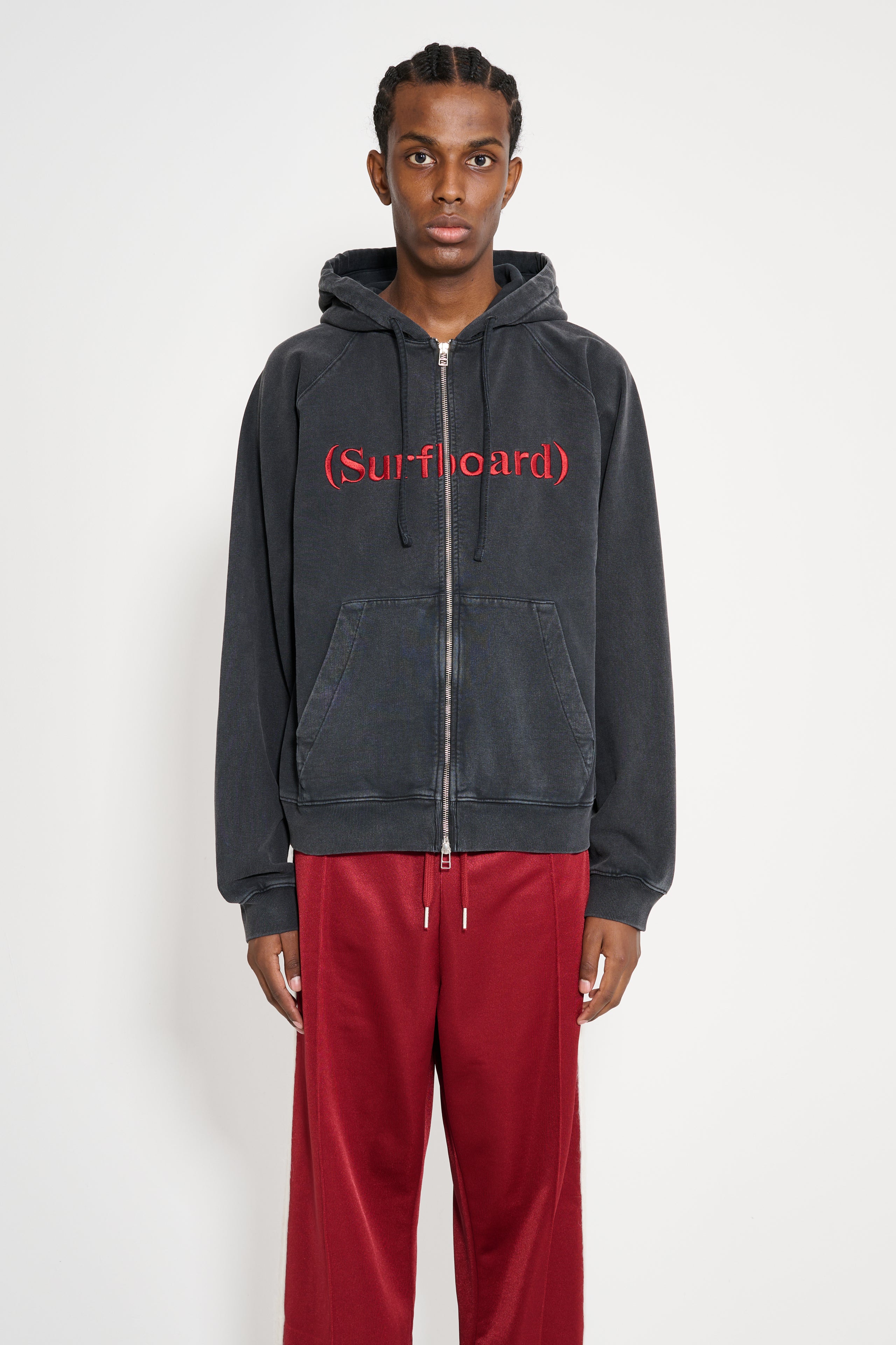 Stockholm Surfboard Club Logo Zip Hoodie Black