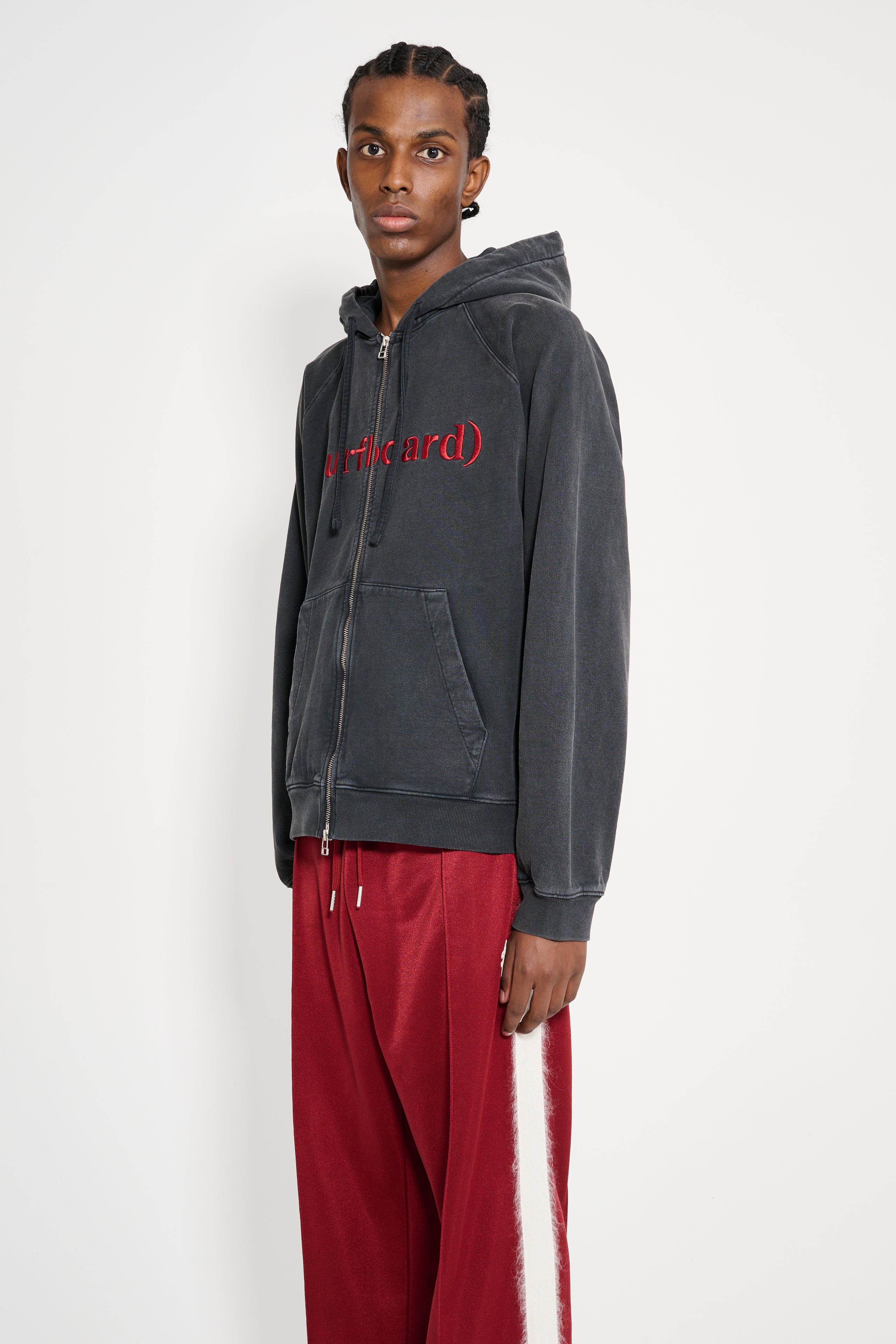 Stockholm Surfboard Club Logo Zip Hoodie Black