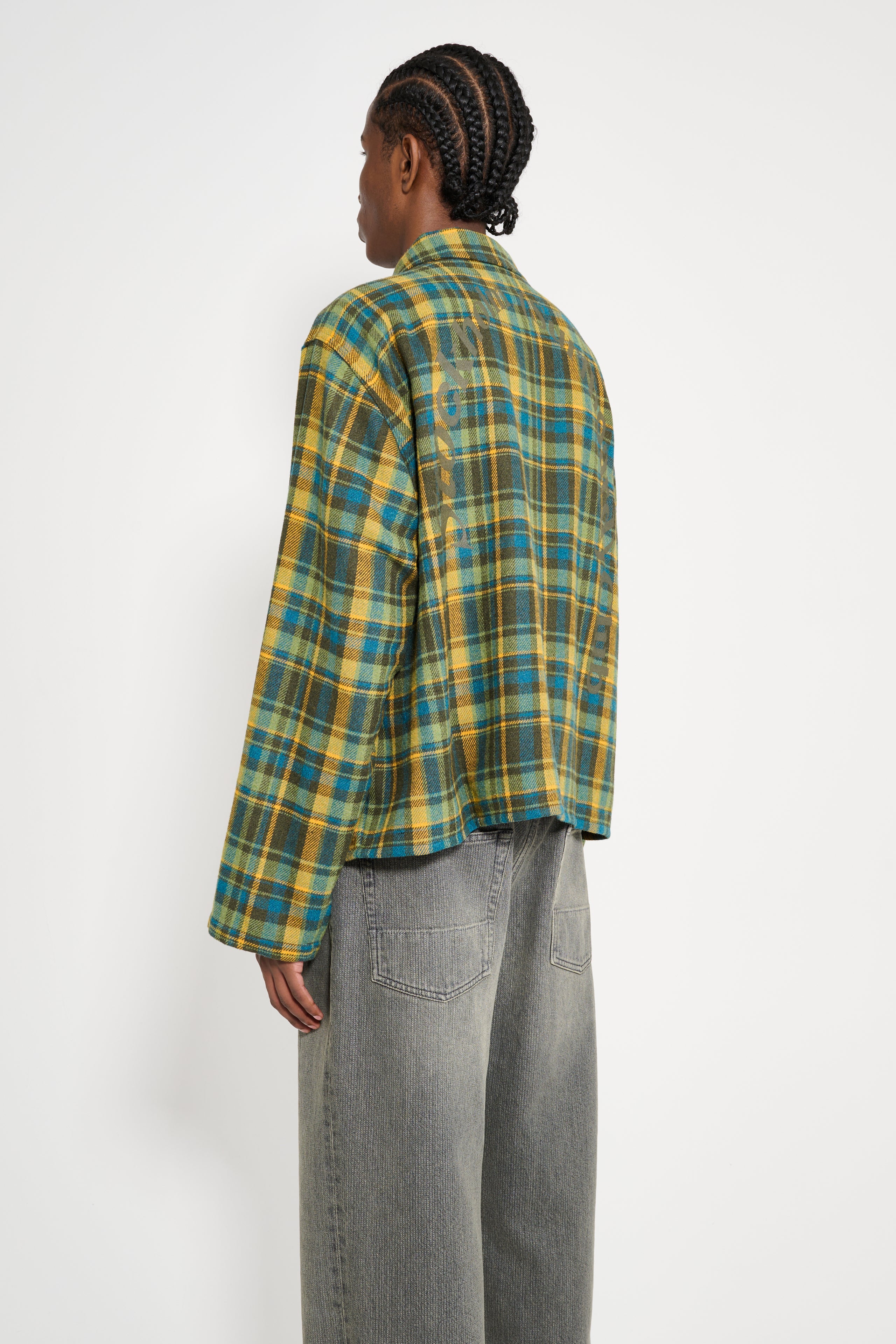 Stockholm Surfboard Club Flannel Overshirt Mustard Check