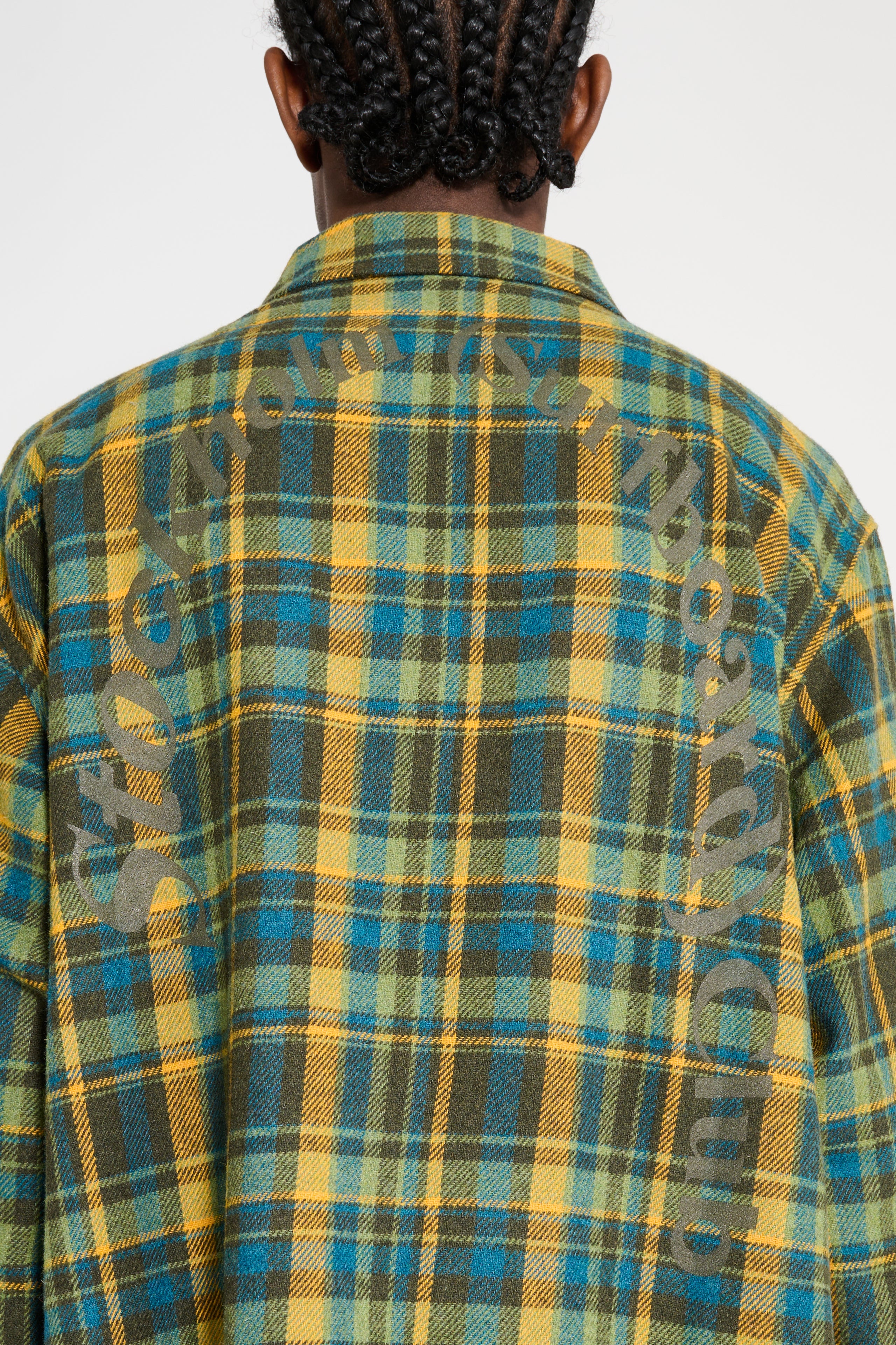 Stockholm Surfboard Club Flannel Overshirt Mustard Check