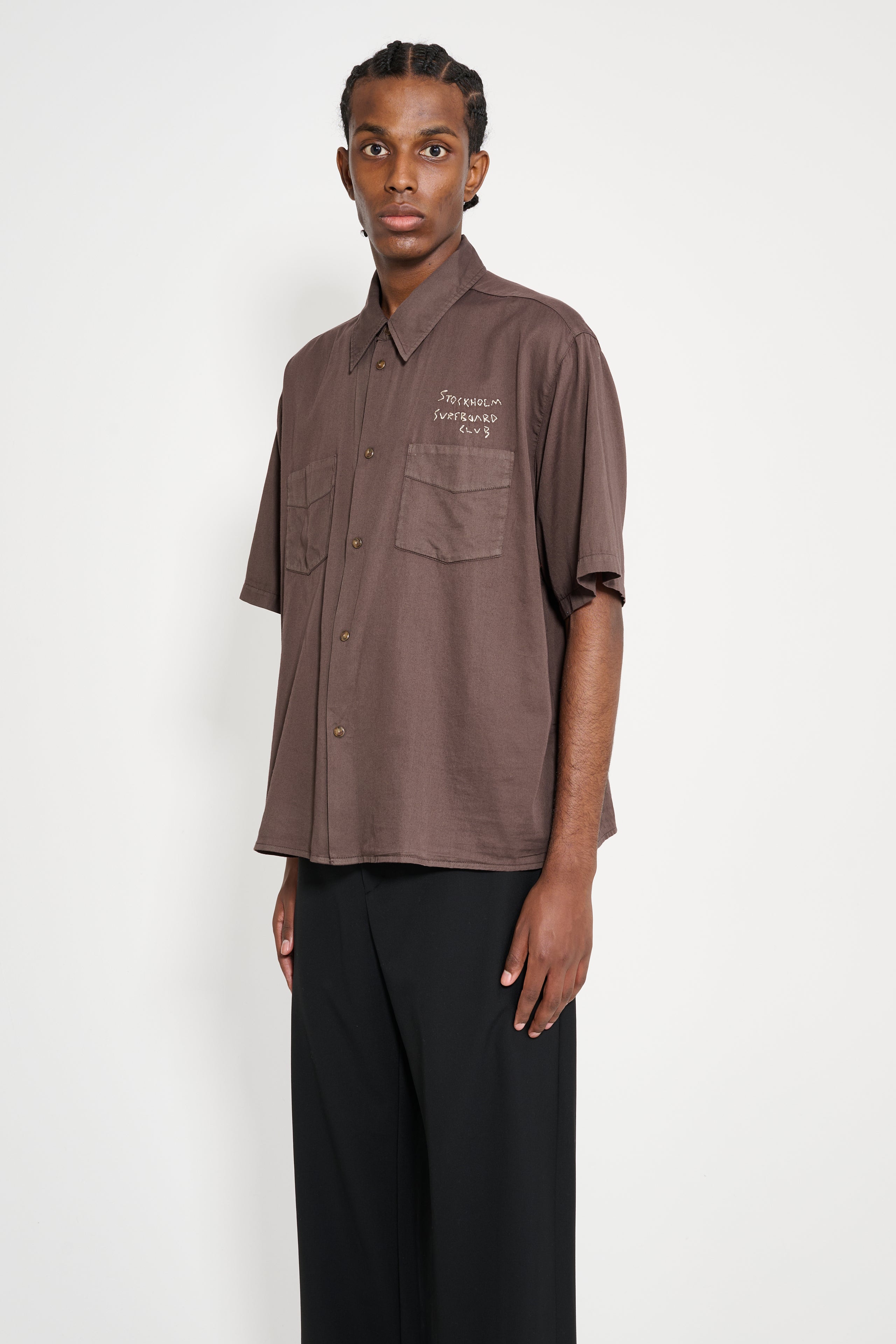 Stockholm Surfboard Club Short Sleeve Shirt Hickory