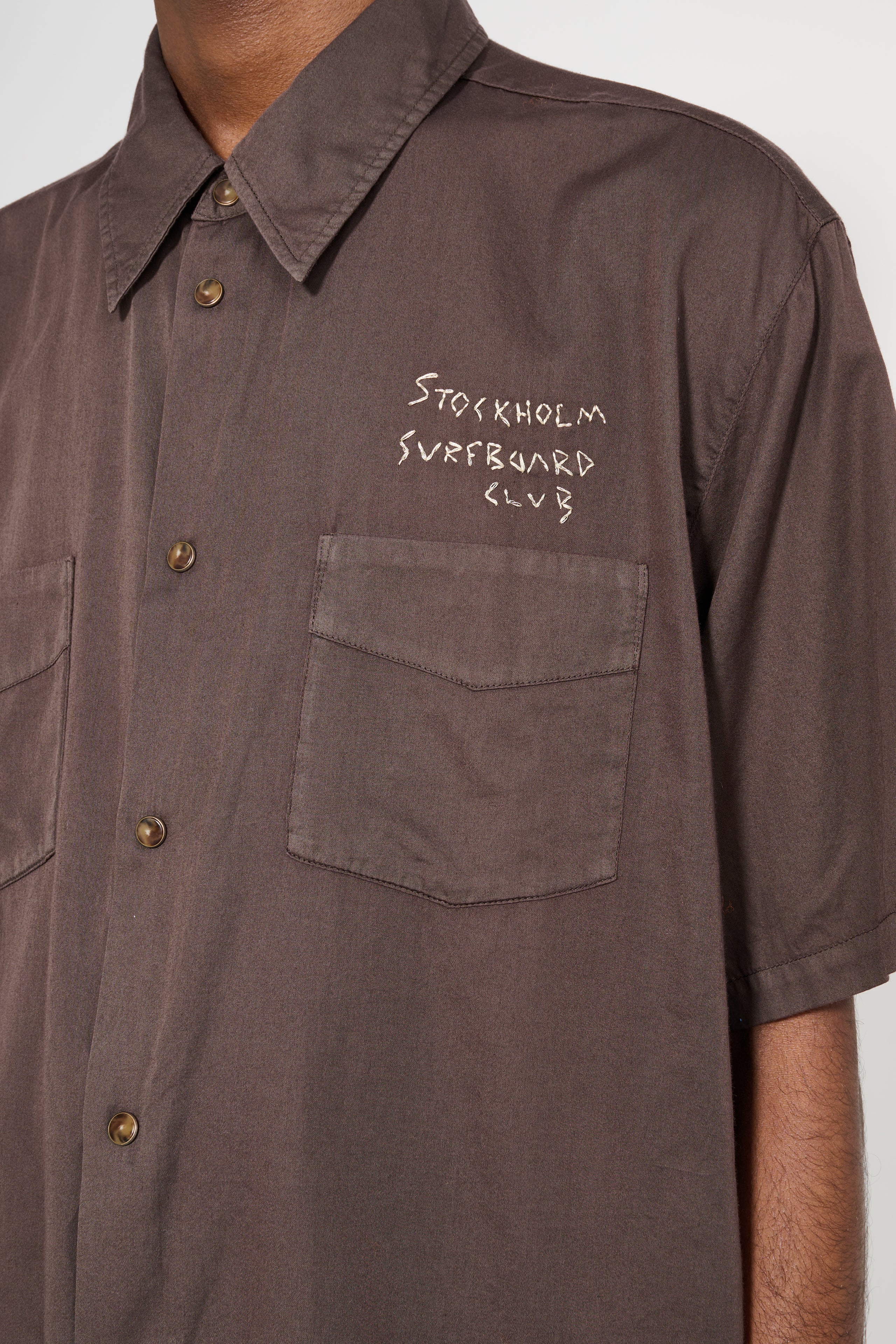 Stockholm Surfboard Club Short Sleeve Shirt Hickory