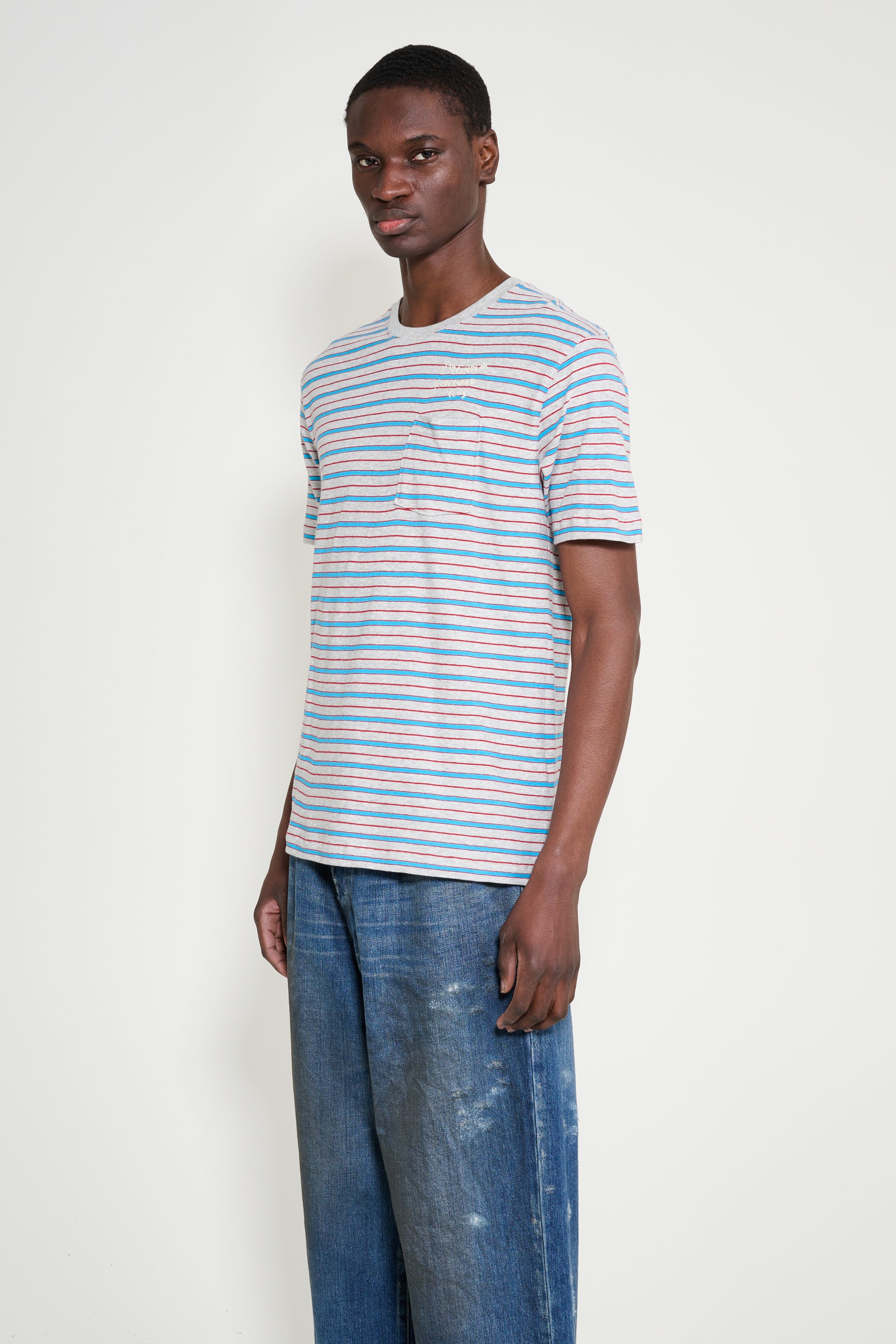 Stockholm Surfboard Club Franz Pocket T-Shirt Stripe