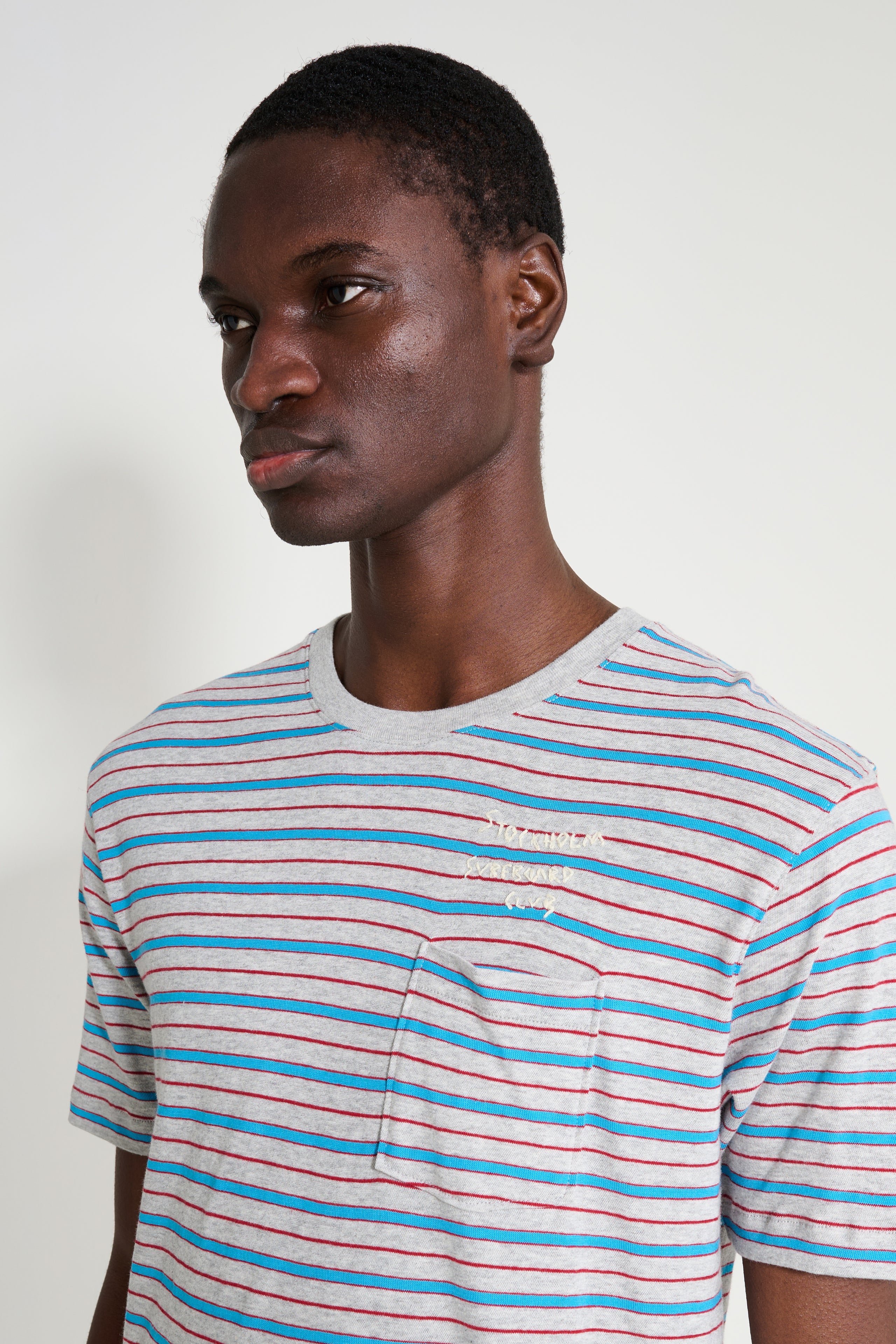 Stockholm Surfboard Club Franz Pocket T-Shirt Stripe