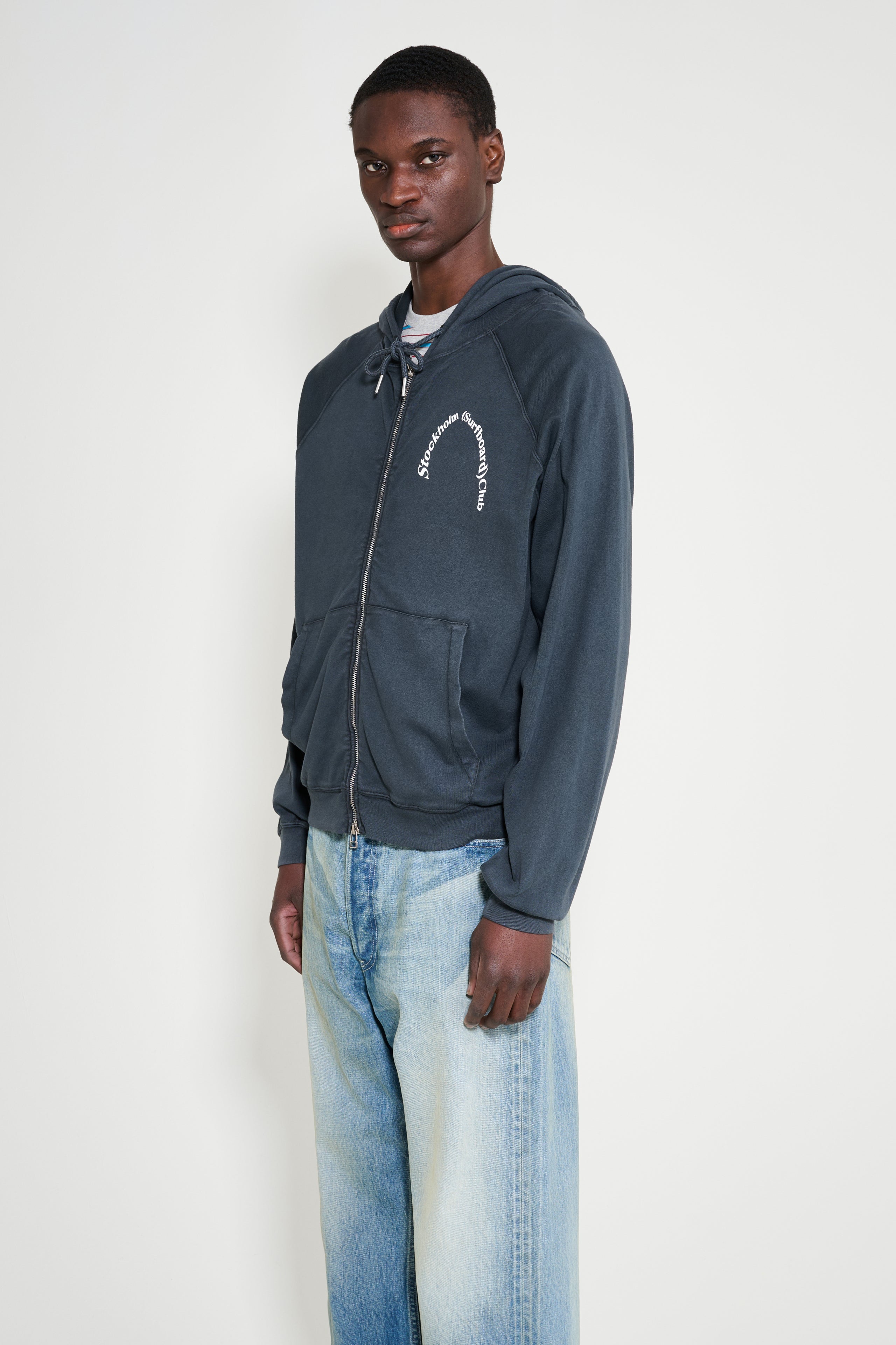 Stockholm Surfboard Club Petite Hoodie Black / Grey