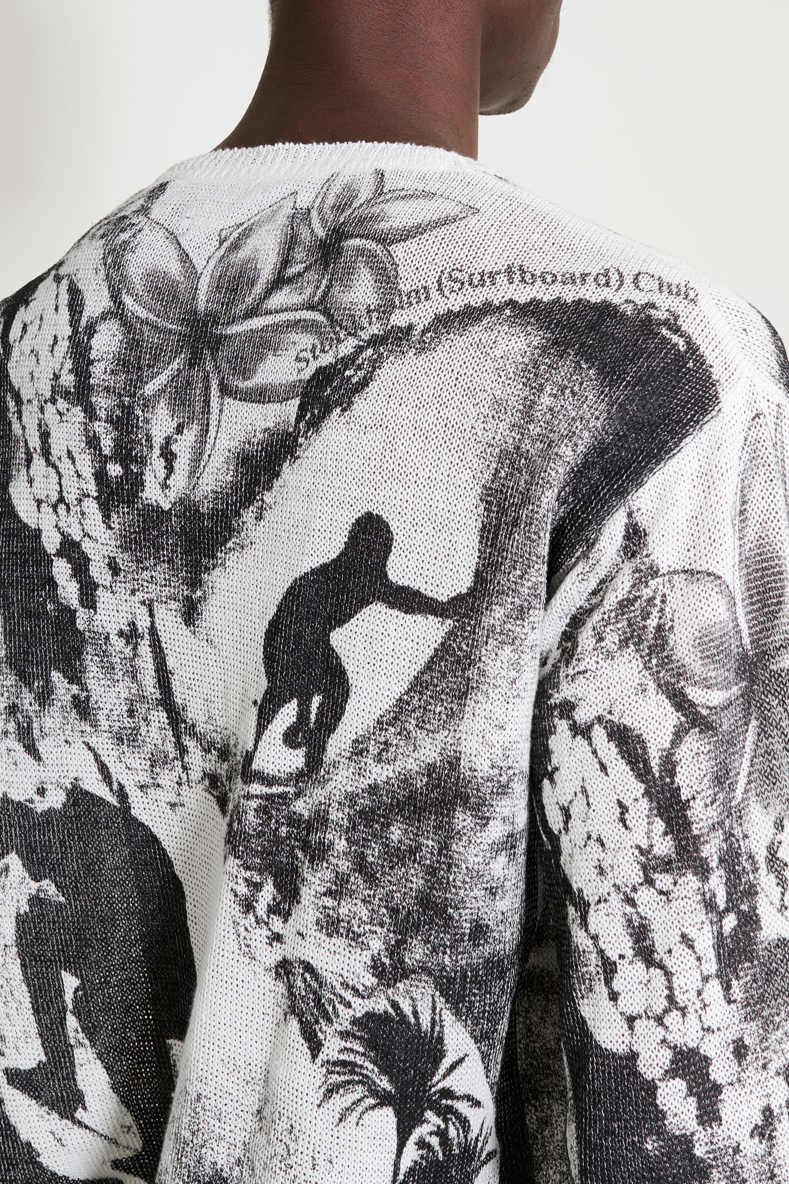 Stockholm Surfboard Club Printed Knitted Sweater Collage Print