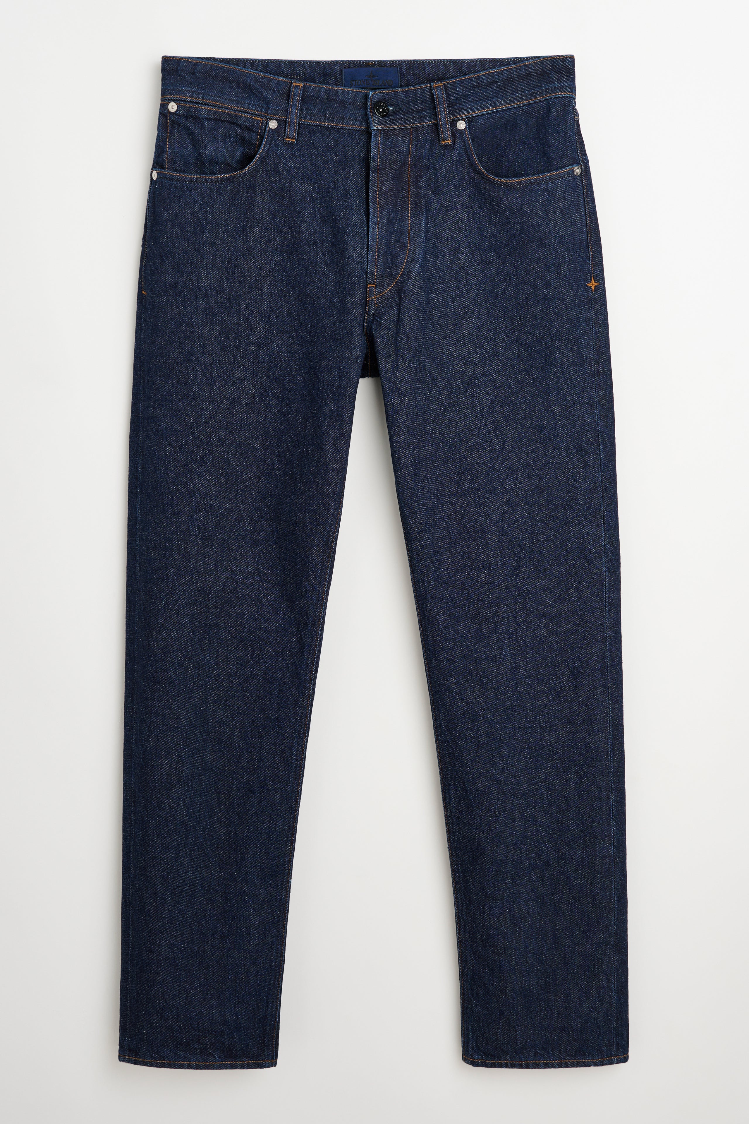 Stone Island Denim Research Straight Leg Jeans Rinsed Indigo