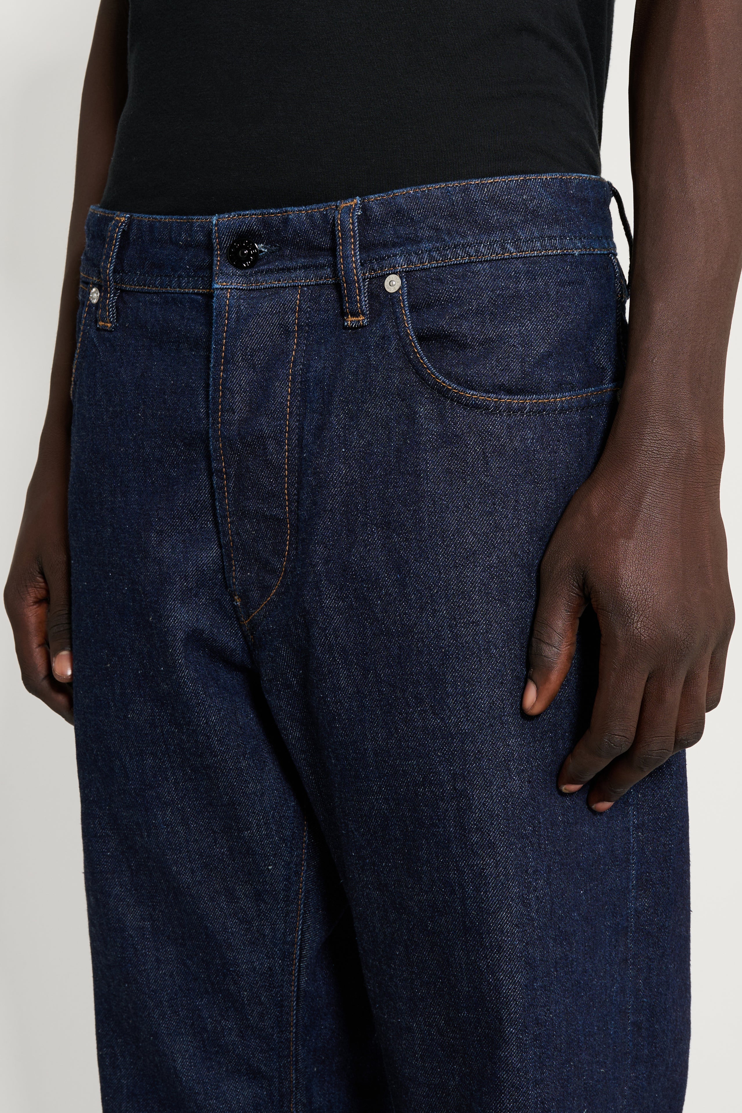 Stone Island Denim Research Straight Leg Jeans Rinsed Indigo