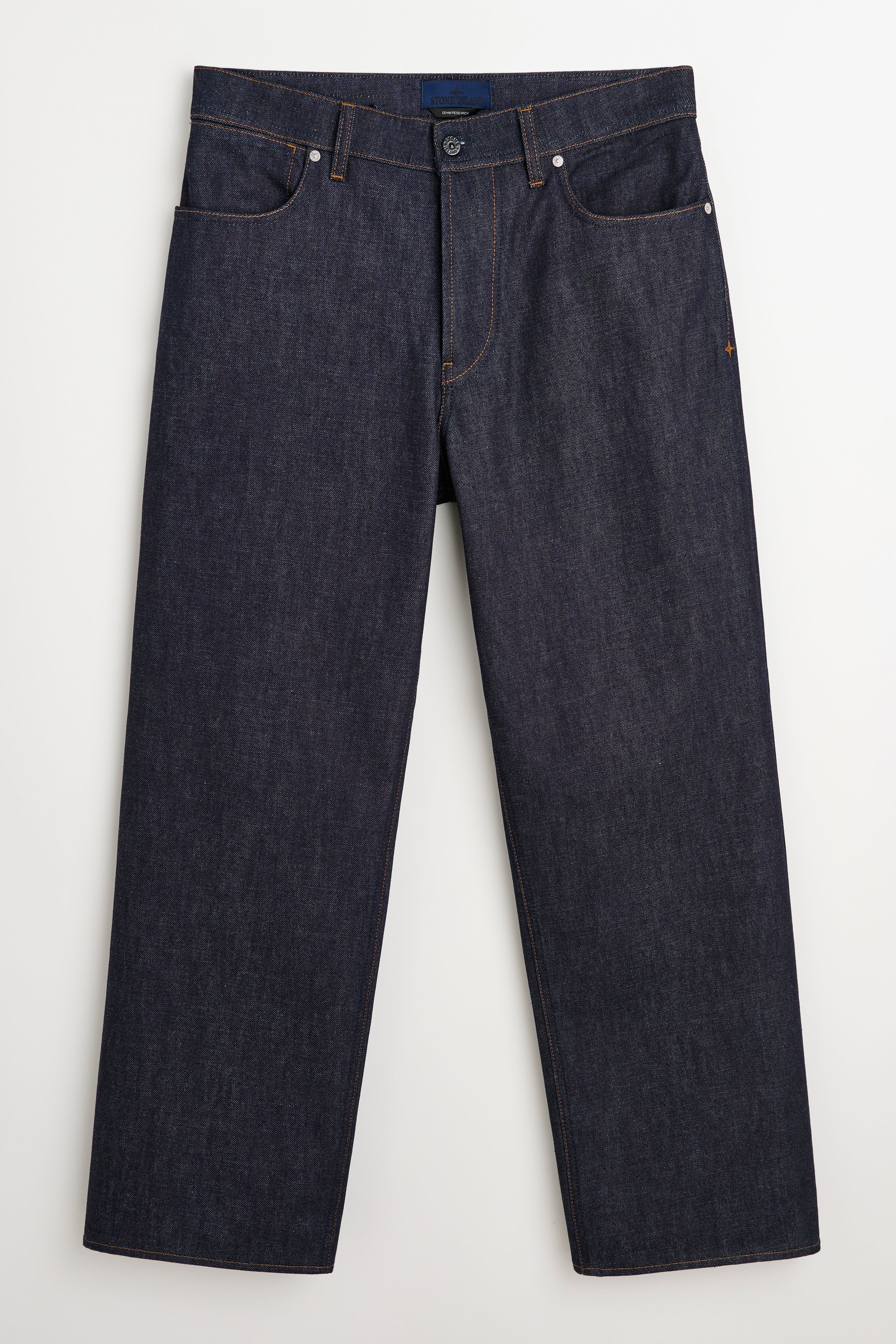 Stone Island Denim Research Loose Leg Jeans Raw Indigo