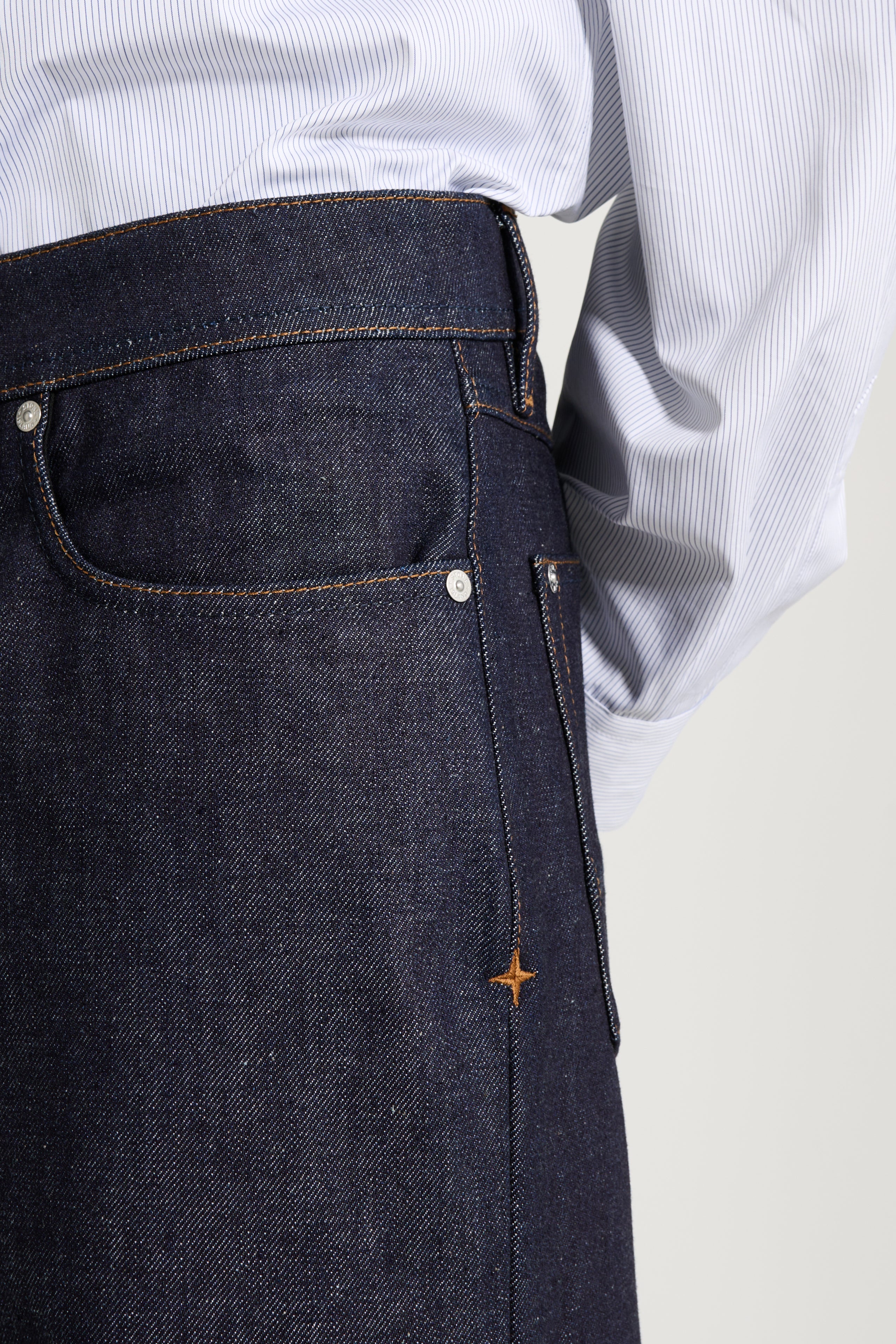 Stone Island Denim Research Loose Leg Jeans Raw Indigo