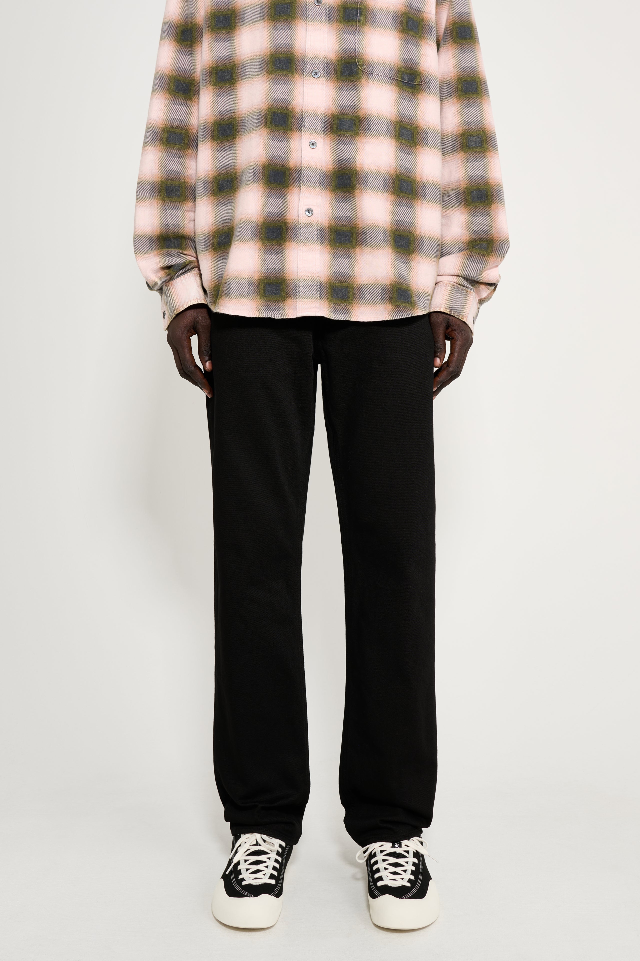 Stone Island Denim Research Straight Leg Jeans Bull Denim-TC Black