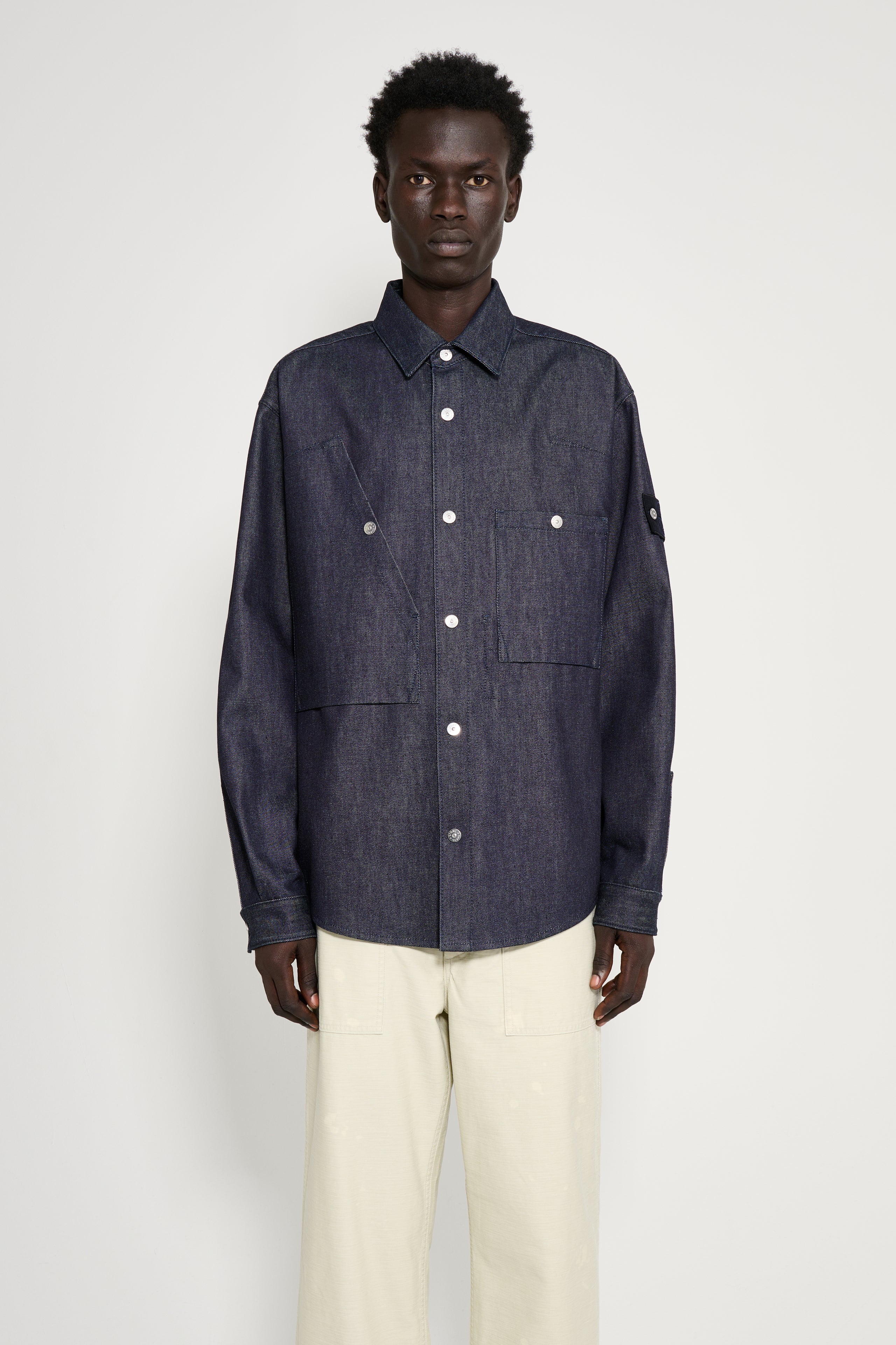Stone Island Denim Research Raw Shirt Indigo